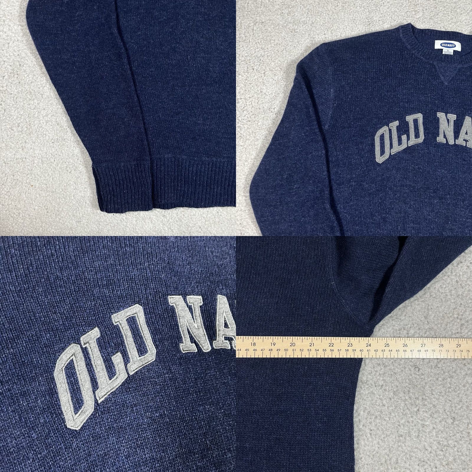 Old Navy VINTAGE Old Navy SweatER Mens XL Pullover Crew Neck Wool Nylon Blue 80s 90s Preppy Logo Shirt Sweater Size US XL / EU 56 / 4 - 8 Thumbnail