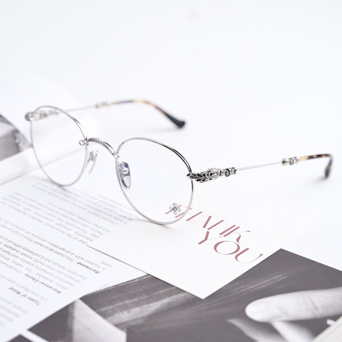 Chrome Hearts CHROME HEARTS BUBBA - A SHINY SILVER - PLASTIC GLASSES Size ONE SIZE - 2 Thumbnail