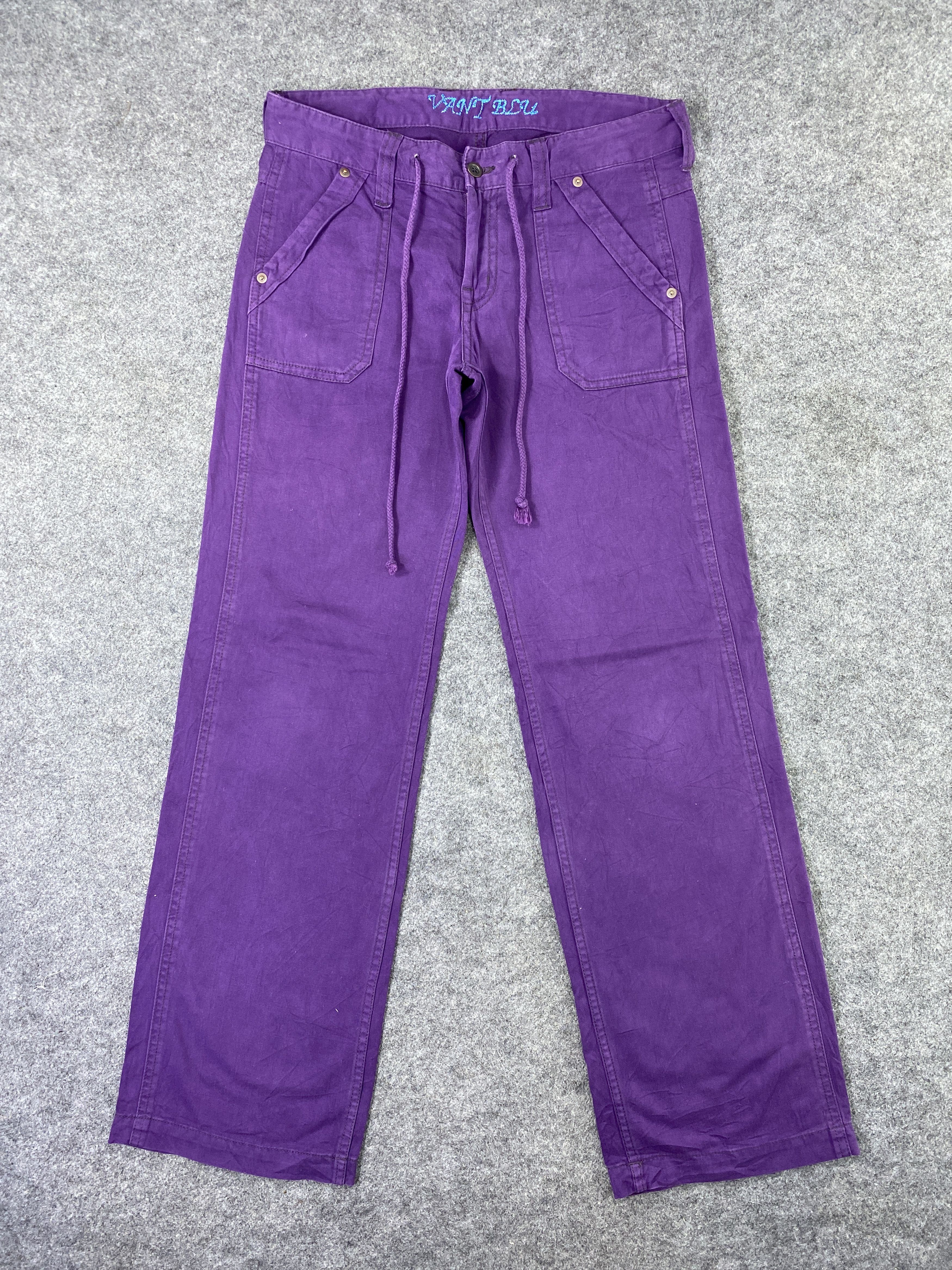 Japanese Brand Japanese Brand Purple pants - J1115 Size 31" - 1 Thumbnail