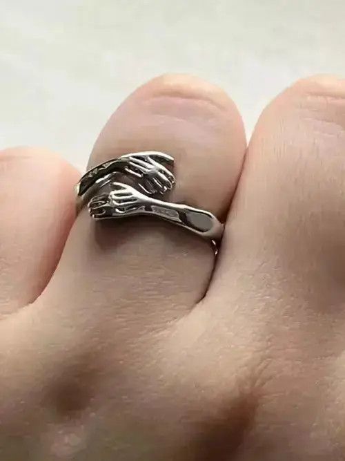 Jewelry × Ring Of Fire Vintage Hand Finger Ring Art SilverJewelry Size ONE SIZE - 1 Thumbnail