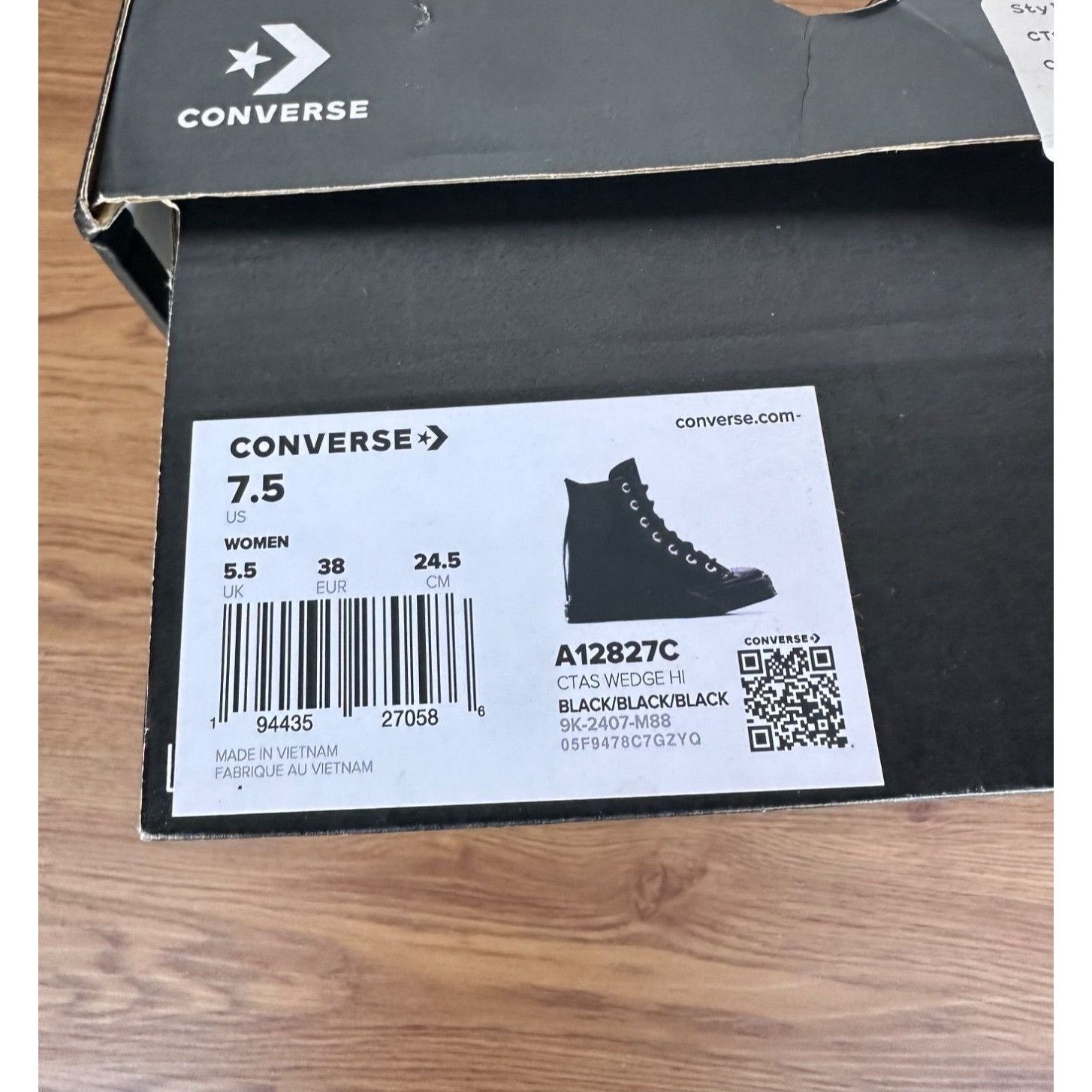 Converse ✨Converse Chuck Taylor Wedge Platform Leather Sz 7.5 Women's Size US 7.5 / IT 37.5 - 8 Thumbnail