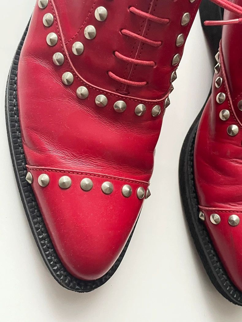 Comme des Garcons Comme Des Garcons 00 AW Red studded leather shoes 2504-Next Size US 6 / EU 39 - 4 Thumbnail
