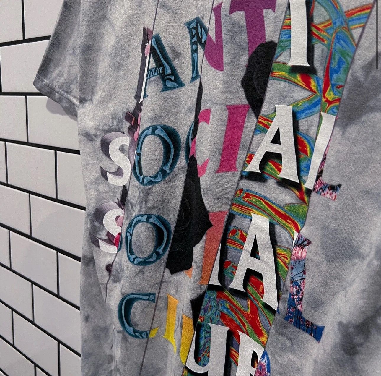 Anti Social Social Club ANTI SOCIAL SOCIAL CLUB DISSOCIATIVE TEE GREY TIE DYE Size US M / EU 48-50 / 2 - 3 Thumbnail