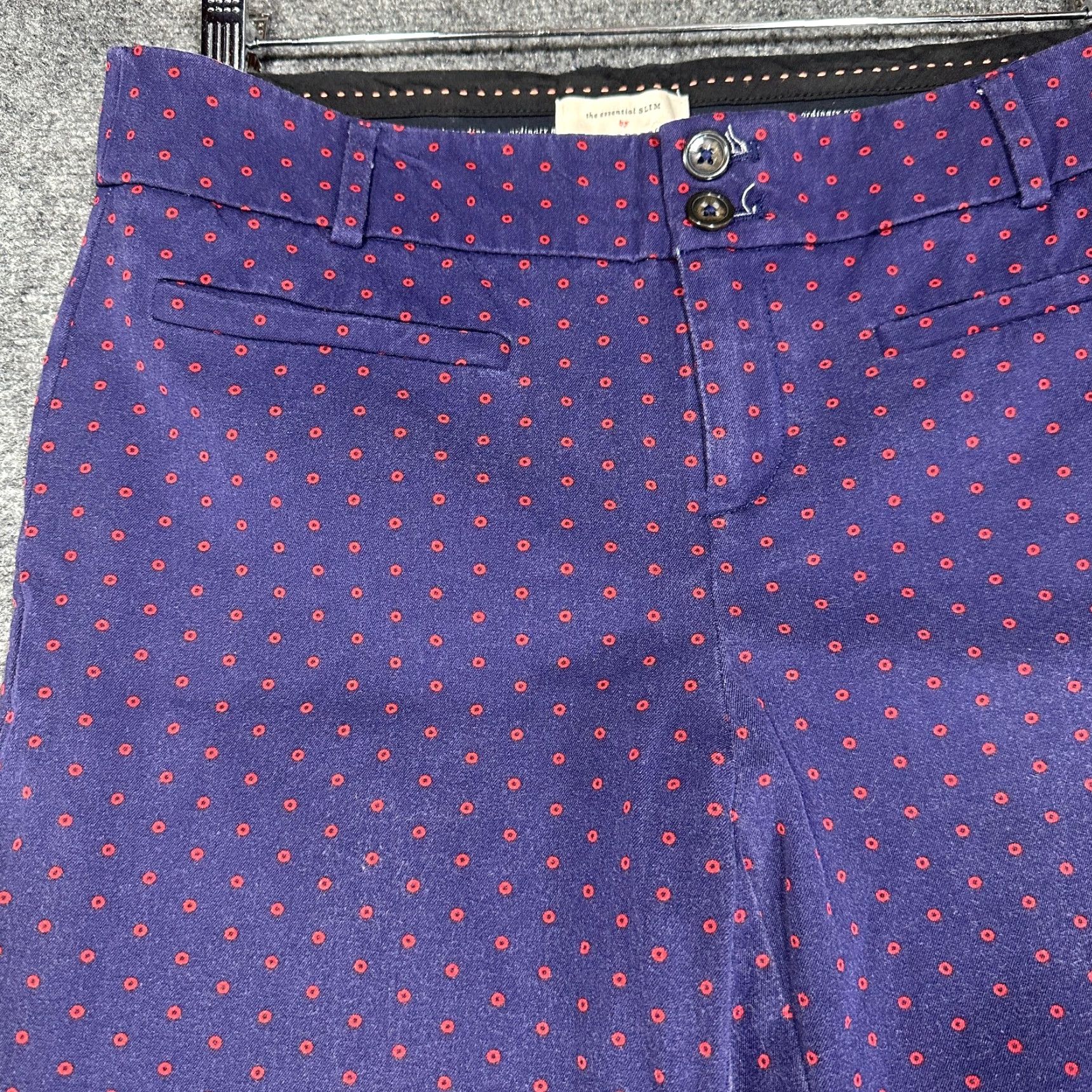 Anthropologie Anthropologie Pants Womens 8 The Essential Slim Blue Printed Chino Ankle Pockets Shirt Clothing? Size 30" / US 8 / IT 44 - 4 Thumbnail