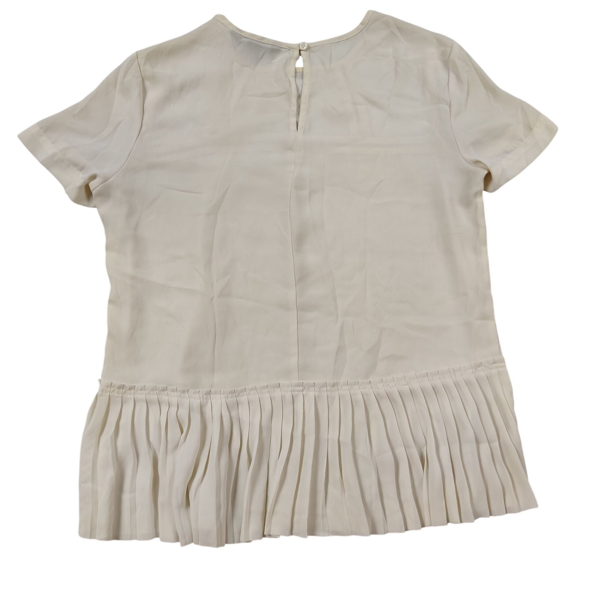 Banana Republic Banana Republic Lace Peplum Blouse Top Cream XS Pleated Fair Size XS / US 0-2 / IT 36-38 - 2 Thumbnail