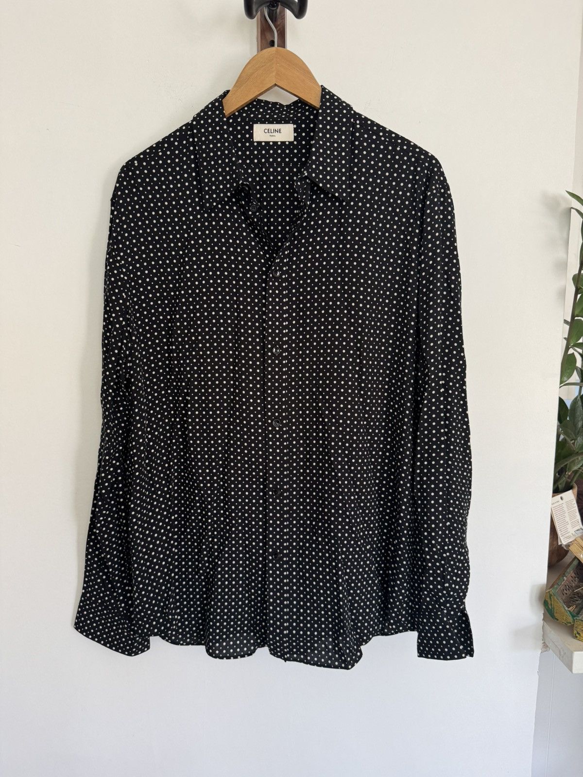 Viscose polka dots shirt