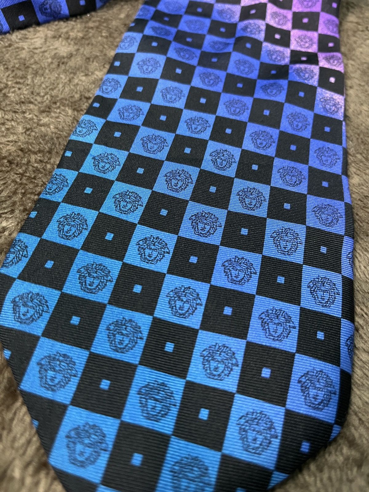 Versace Gianni Versace Monogram Made in Italy Silk Necktie Size ONE SIZE - 2 Thumbnail