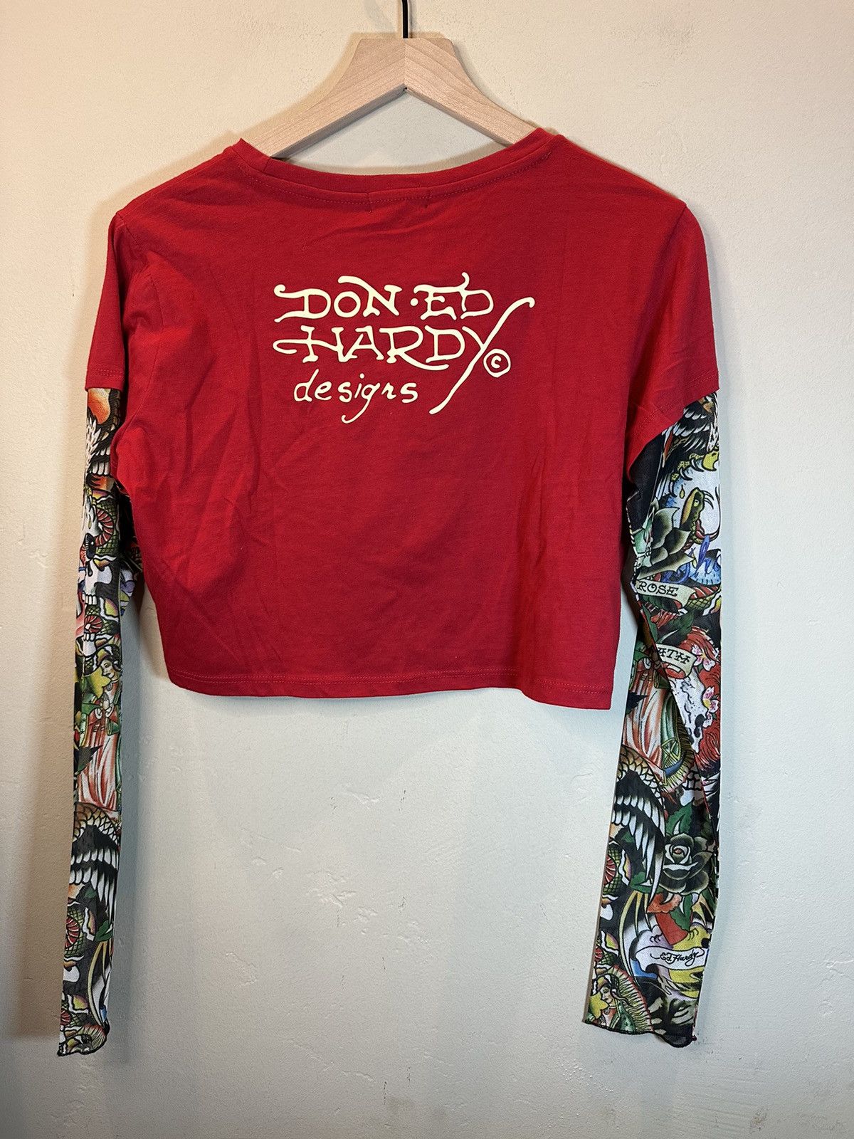 Ed Hardy RARE New Ed Hardy Layered Tattoo Sleeve True Til Death Shirt Size XL / US 12-14 / IT 48-50 - 3 Thumbnail