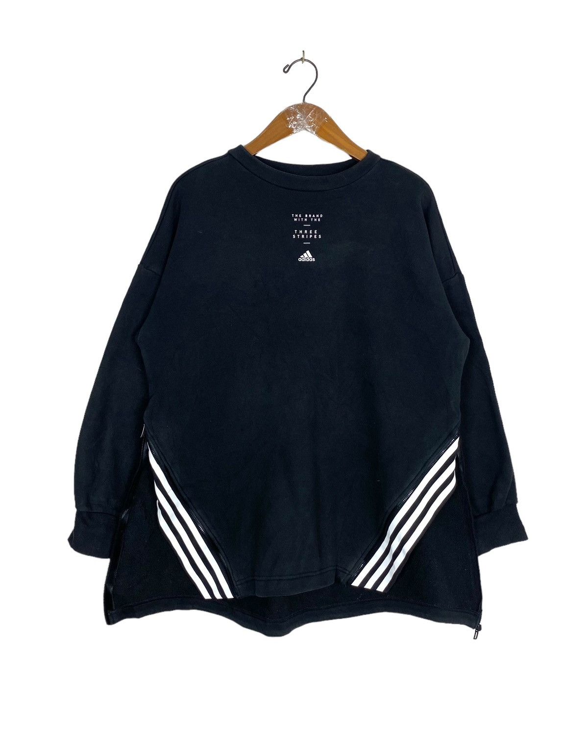 Adidas Rare‼️ Adidas Three Stripe Sweatshirt Size US M / EU 48-50 / 2 - 1 Thumbnail