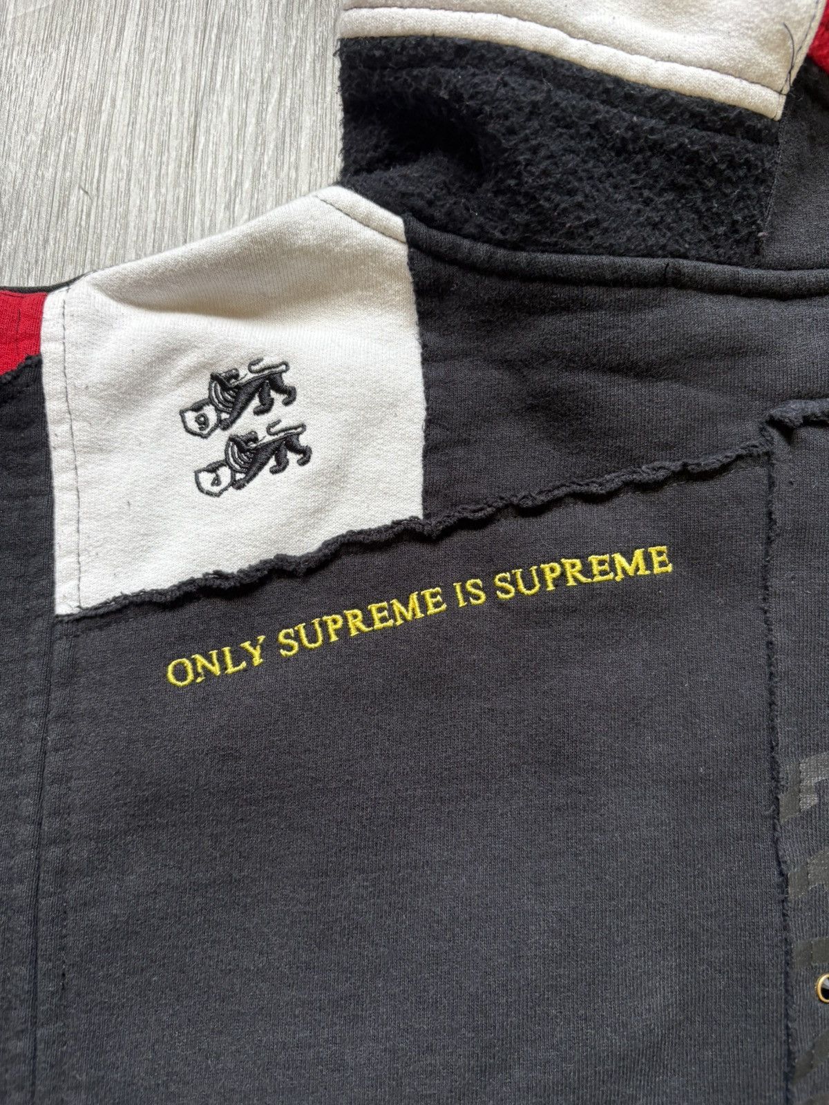 Supreme Supreme Patchwork Black Hoodie SS25 Size US L / EU 52-54 / 3 - 11 Thumbnail