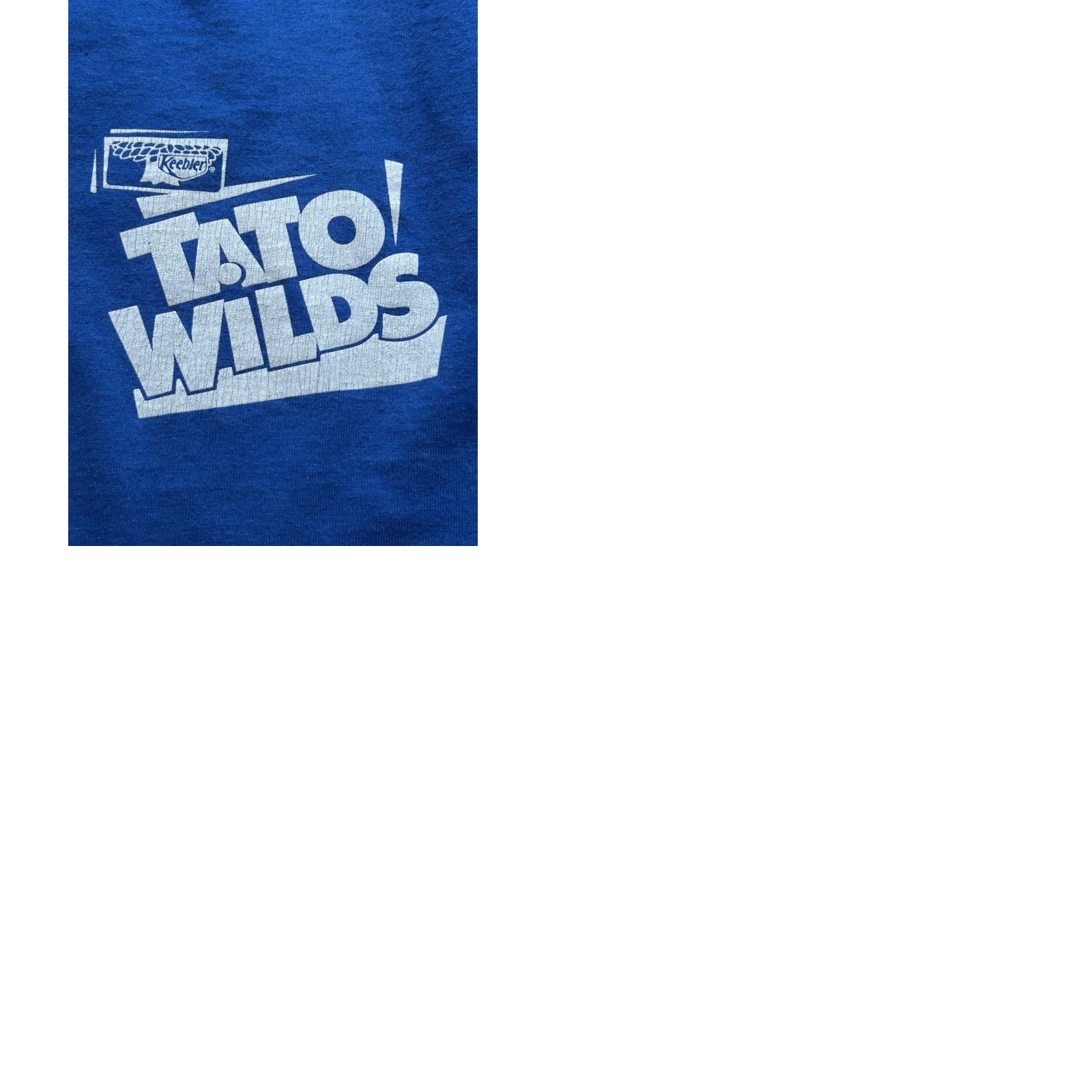 Fruit Of The Loom VINTAGE 90s Keebler Tato Wild Shirt Men XL Blue Double-Sided Knit Cotton 1990s Promotional Keebler Logo USA Men XL Blue Shirt Size US XL / EU 56 / 4 - 12 Thumbnail