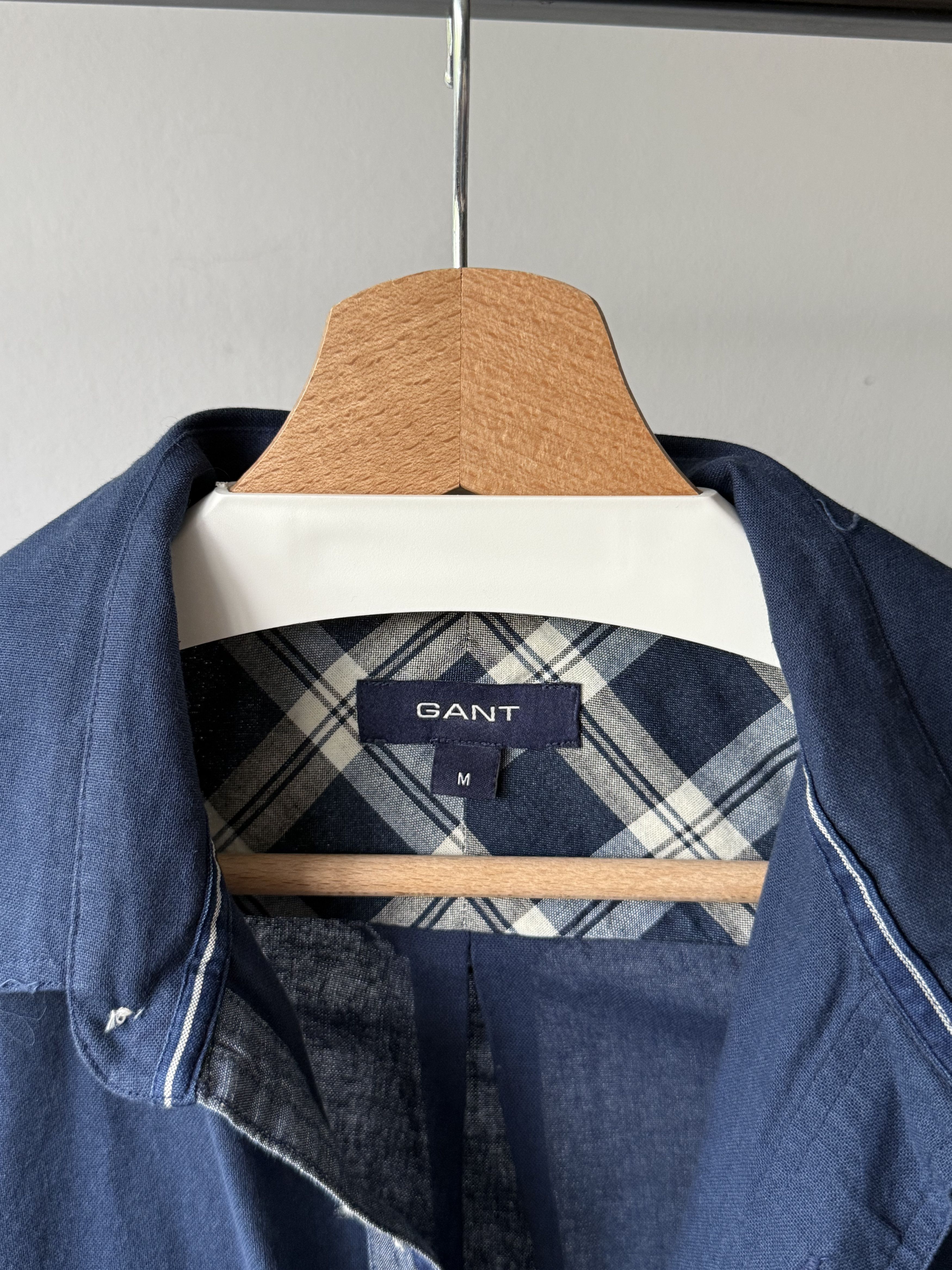Gant Gant Patchwork Casual Fit Navy Blue Twill Long Sleeve Shirt Size US M / EU 48-50 / 2 - 17 Thumbnail
