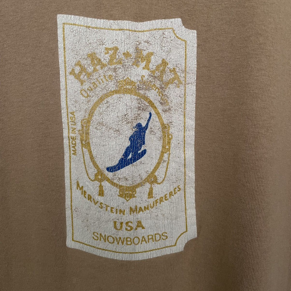 Vintage Vintage 1990s Haz-Mat Snowboard Skater T Shirt Size US M / EU 48-50 / 2 - 2 Thumbnail