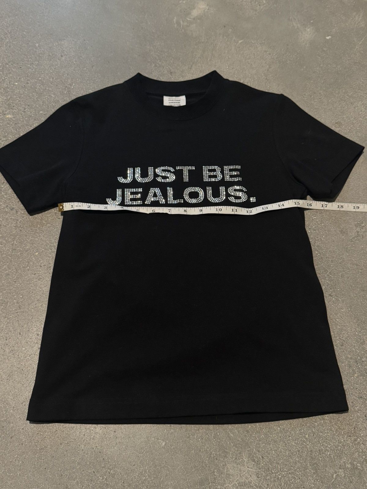 Vetements Just Be Jealous Bedazzled T-shirt Size M / US 6-8 / IT 42-44 - 4 Thumbnail