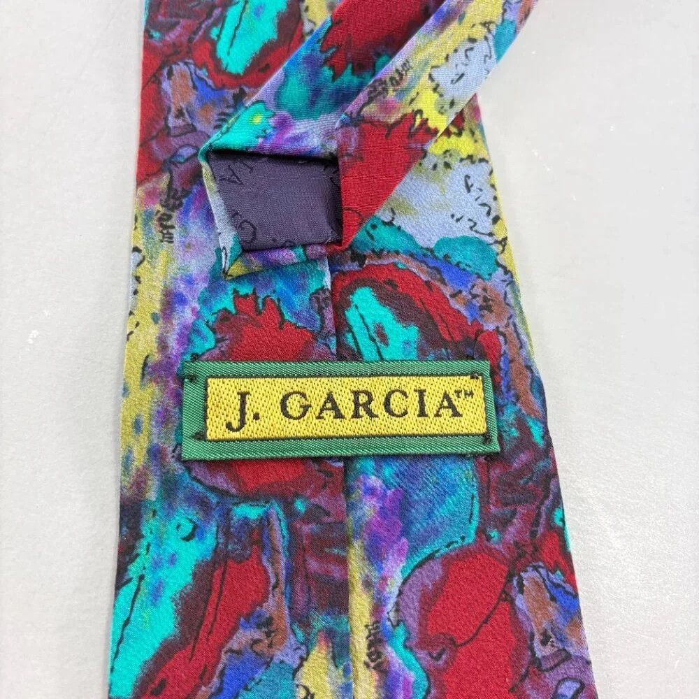 Other J. Garcia Dogs Collection Five Purple Abstract Men's Tie Size ONE SIZE - 4 Thumbnail