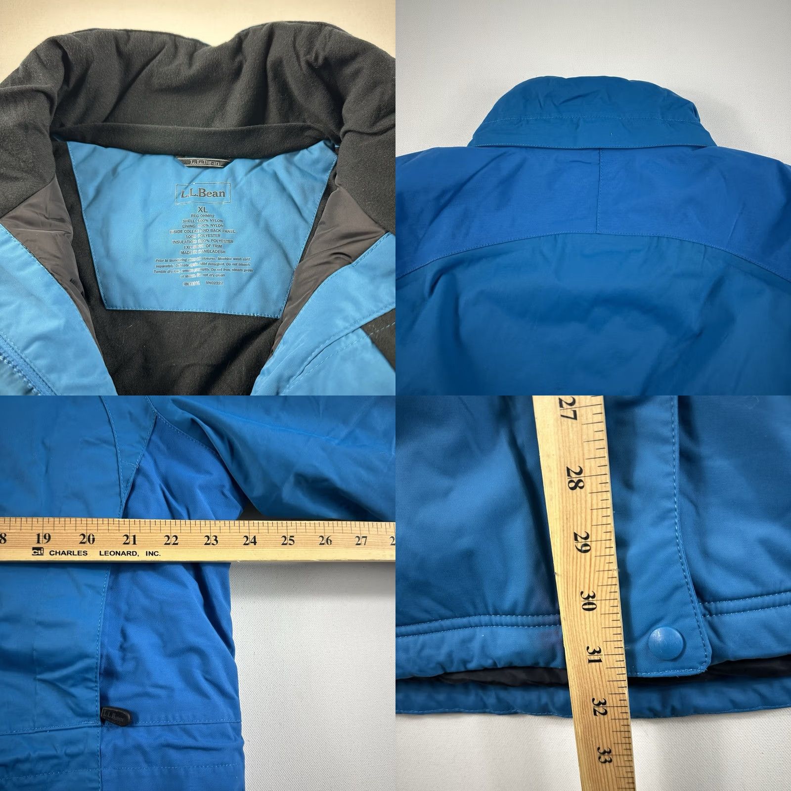 Vintage LL Bean Parka Ski Jacket Women Winter Warm Size XL Reg Blue Full Zip Hooded Long Sleeve Solid Nylon Lining Polyester Insulation Regular Coat/Jacket Size XL / US 12-14 / IT 48-50 - 8 Thumbnail