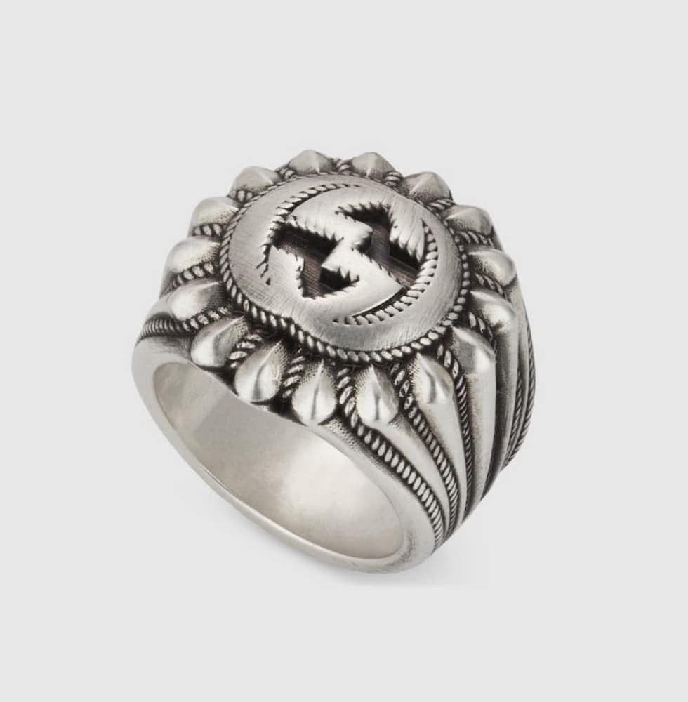 Gucci Gucci Interlock Silver Radius Ring - Size: 18IT Size ONE SIZE - 1 Thumbnail