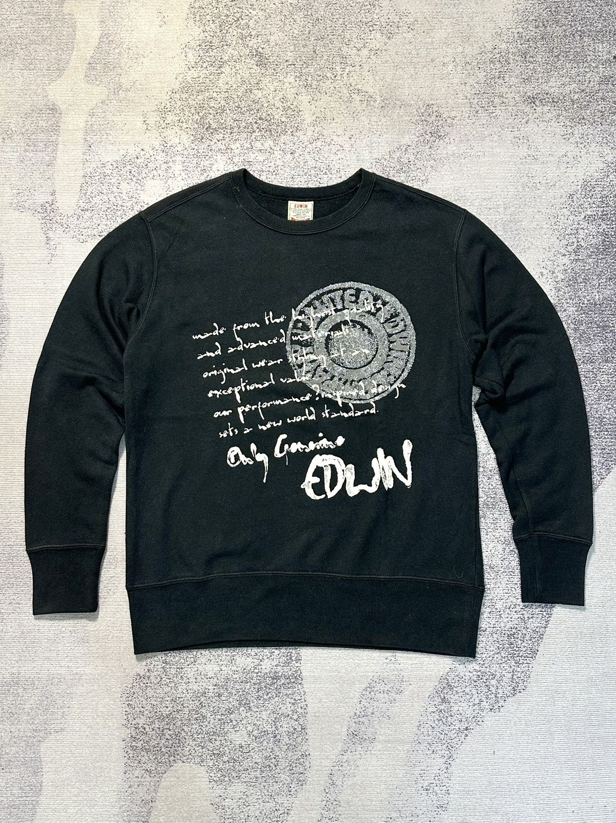 Japanese Brand 2000s Edwin Crewneck Navy Size US M / EU 48-50 / 2 - 1 Thumbnail