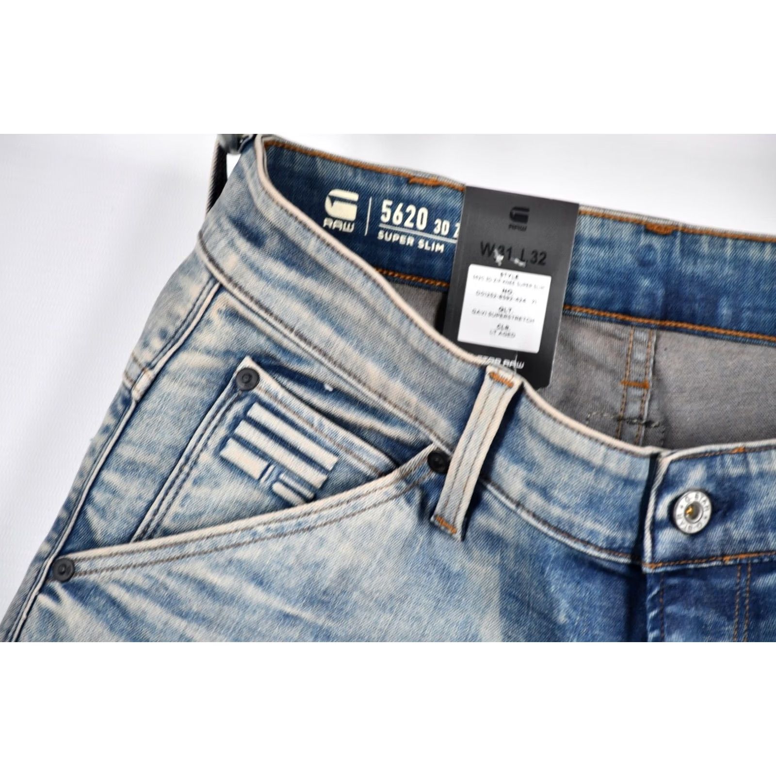 G-Star G-Star 5620 3D Zip Knee Super Slim Gavi Superstretch Jeans size W31 L32 Men blue Size US 31 - 4 Thumbnail
