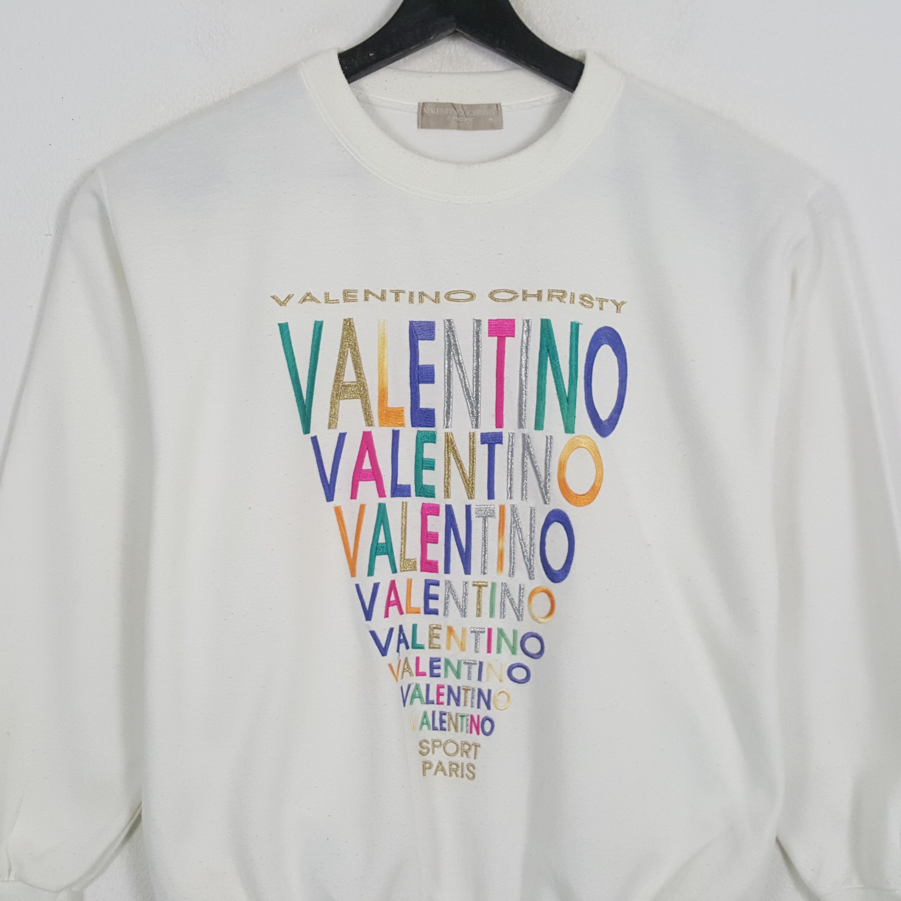 Valentino × Vintage VALENTINO CHRISTY Colourful Design Sweatshirt Size US M / EU 48-50 / 2 - 2 Thumbnail