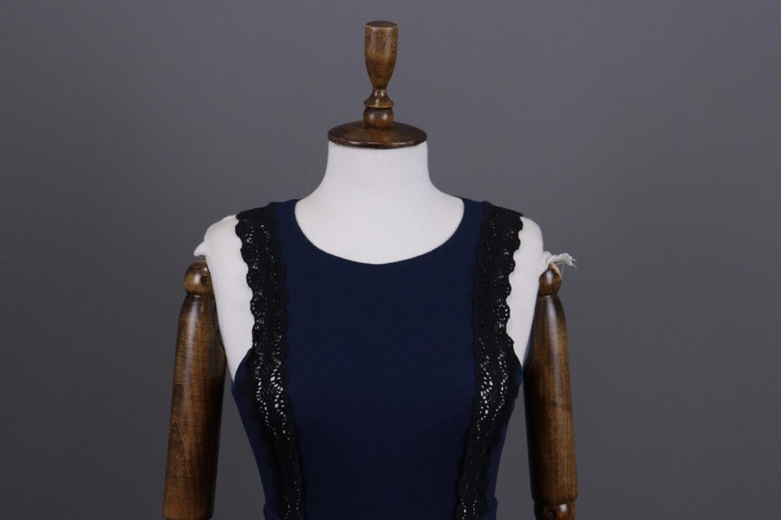 Designer Claudie Pierlot Blue Summer Party Skeater Dress Size 36 Size M / US 6-8 / IT 42-44 - 2 Thumbnail