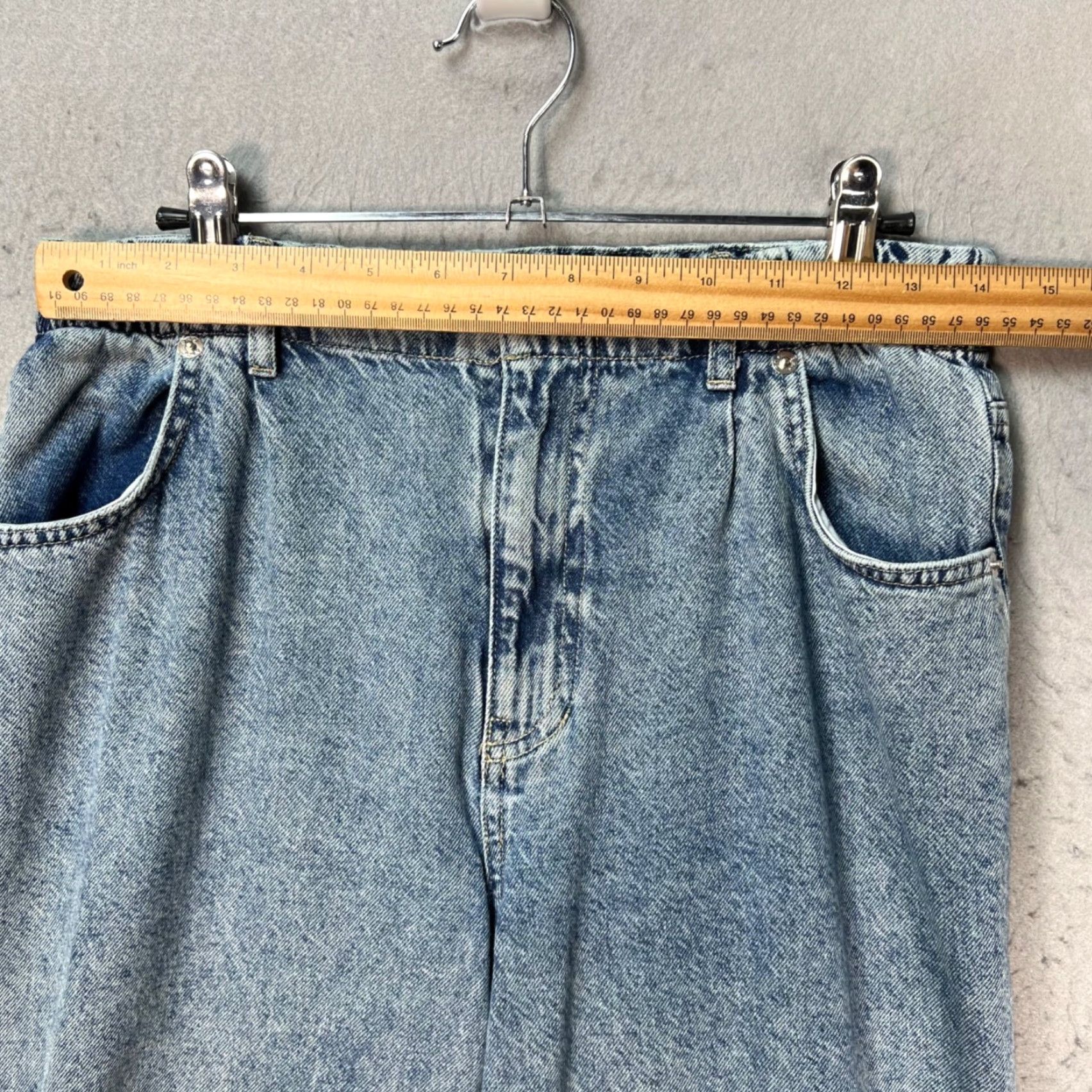 Denime Ame Antwerp Jeans Womens 38 Light-Wash Denim Elastic Waist Wide-Leg 5-Pocket 29in Inseam Summer Fall Vintage: No Mens/Womens: Womens Size 26" / US 2 / IT 38 - 6 Thumbnail