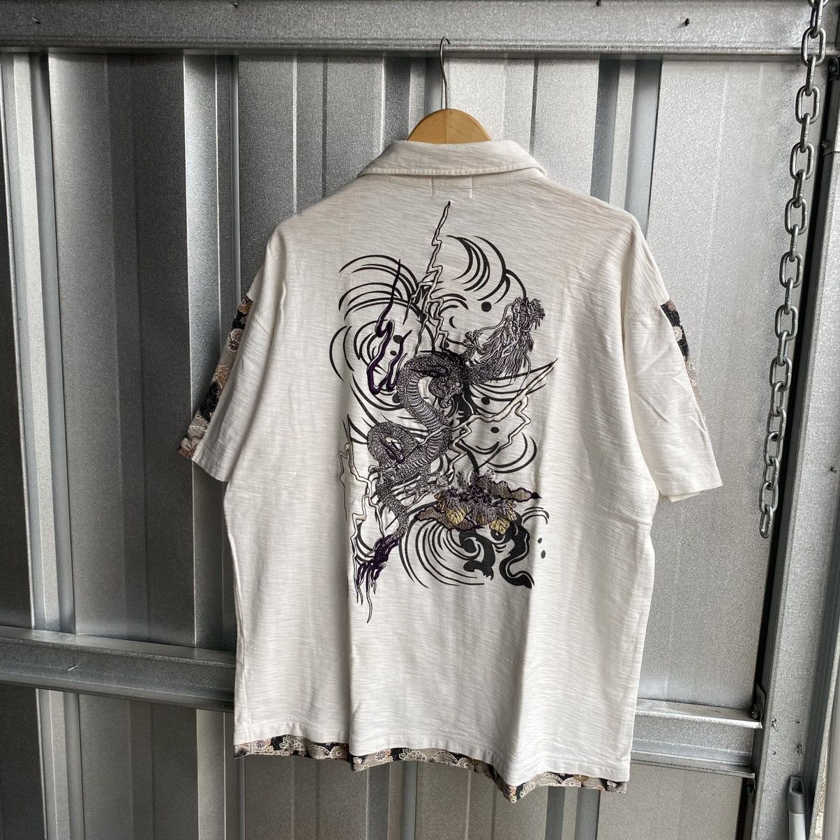 Designer × Japanese Brand Vintage Karakuri dragon embroidery polo shirt Size US XL / EU 56 / 4 - 1 Thumbnail