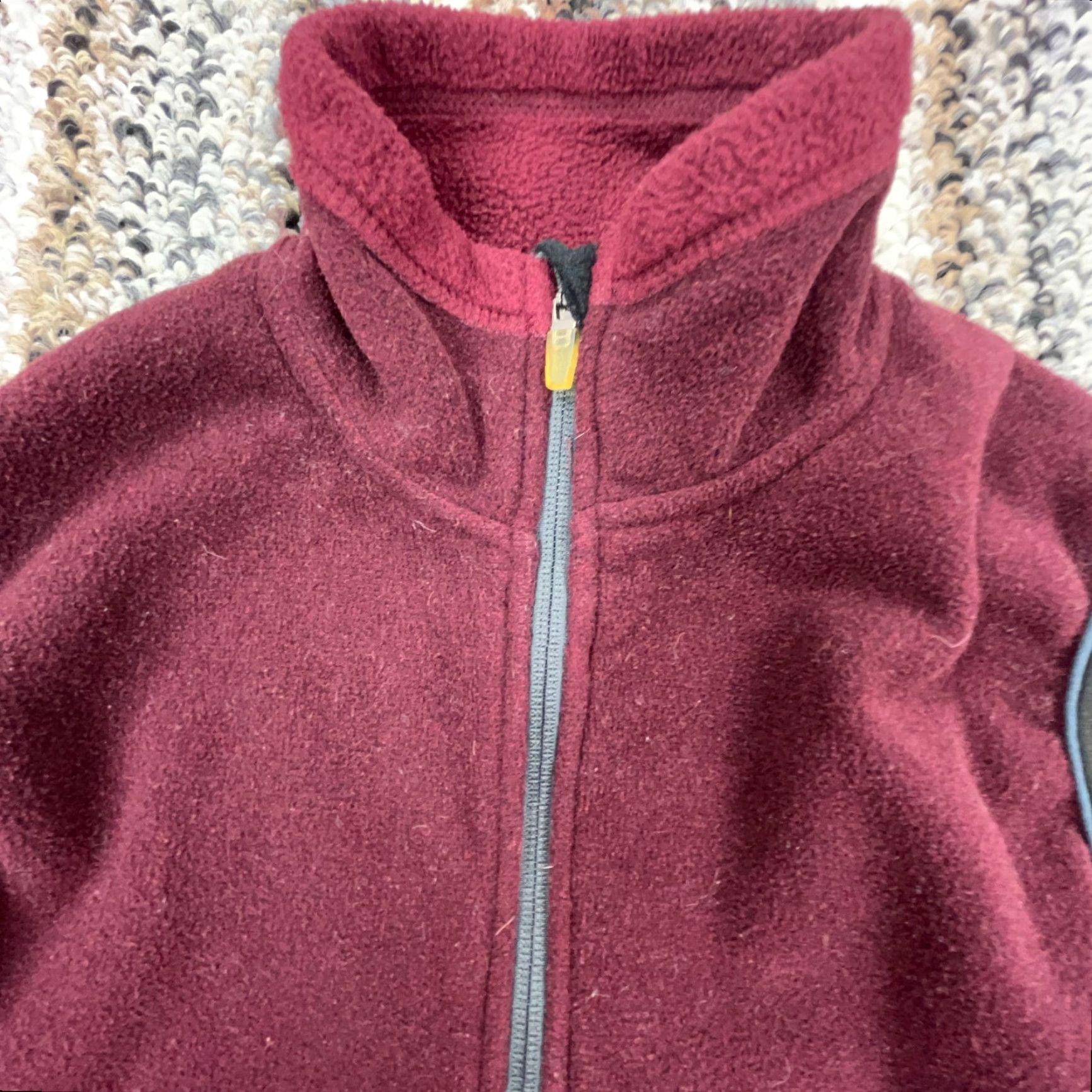 Vintage REI Vest Women M Mooron Gray Full Zip Fleece Sweater Jacket Layer Ladies Red * Size M / US 6-8 / IT 42-44 - 4 Thumbnail