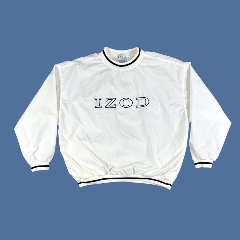 Izod VINTAGE IZOD Jacket Mens XL White Pullover Nylon Windbreaker Bomber Men Size Y2K Size US XL / EU 56 / 4 - 1 Thumbnail