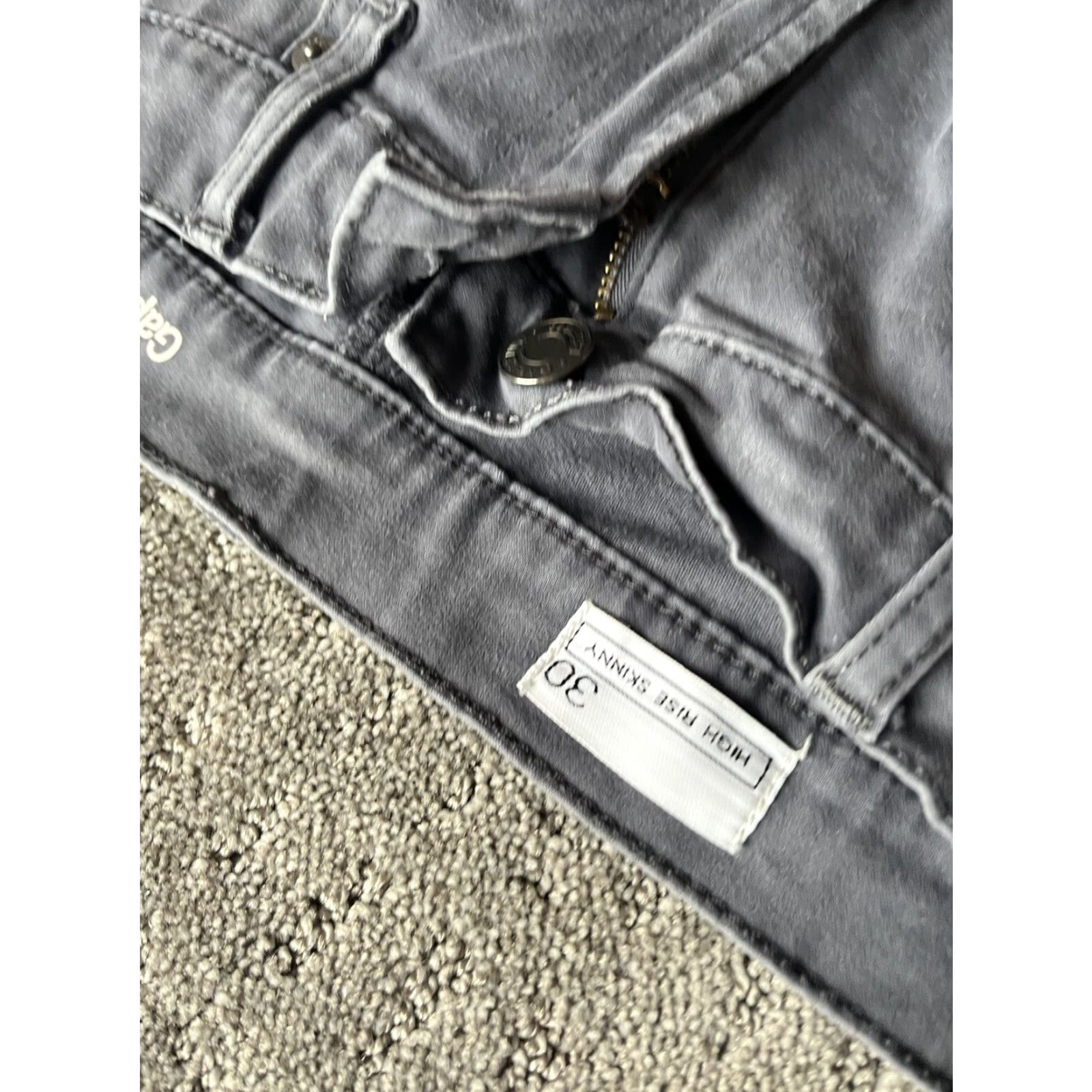 Gap VINTAGE Gap Women's Skinny Jeans High Rise Size 30 Gray Denim Cotton Blend Slim Fit Size 30" / US 8 / IT 44 - 5 Thumbnail