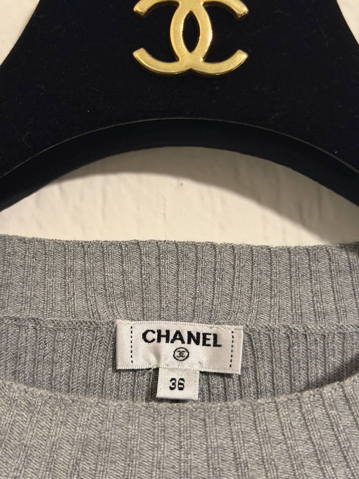 Chanel Vintage Chanel wool knit cc logo longsleeve top size 36 Size XS / US 0-2 / IT 36-38 - 4 Thumbnail