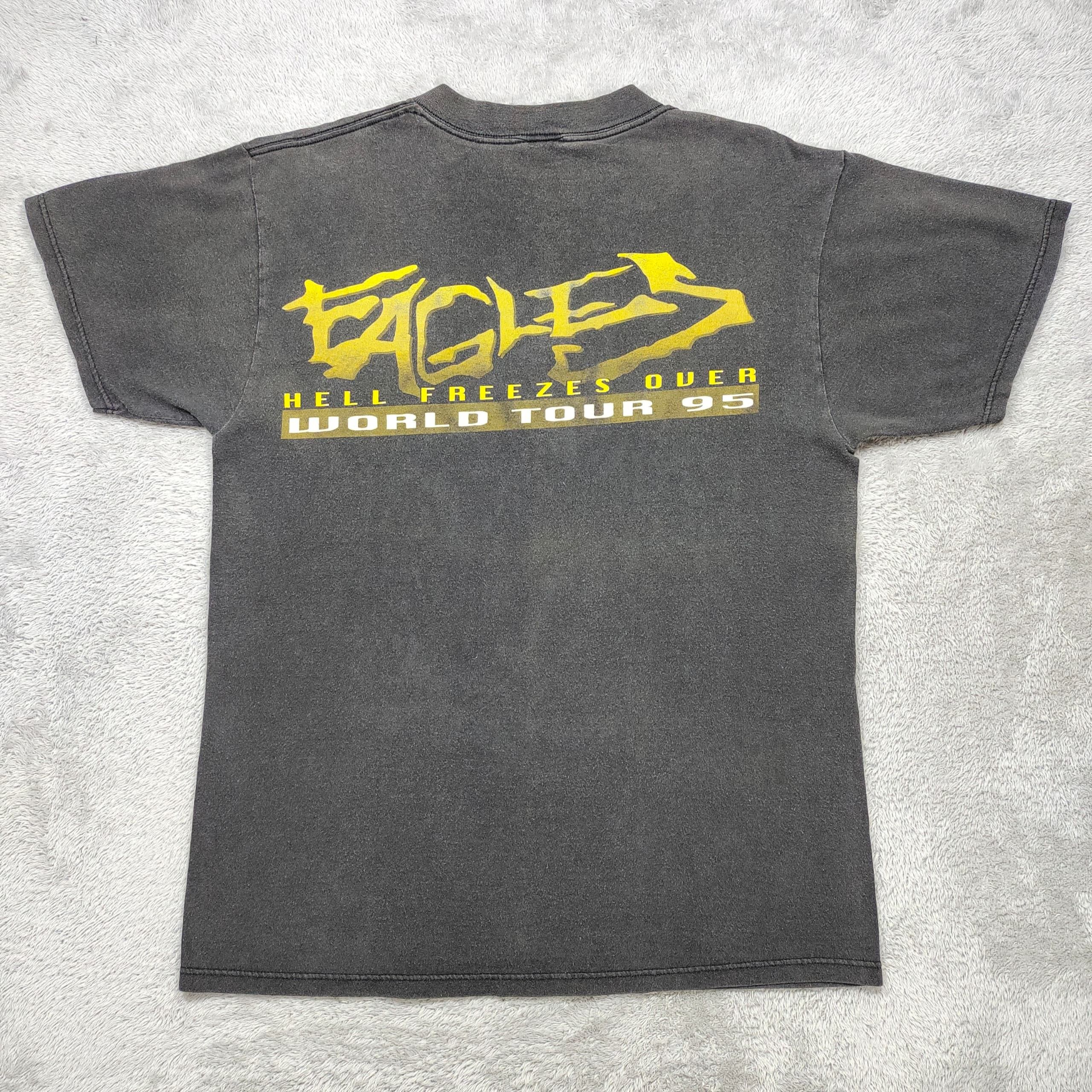 Band Tees VINTAGE FADED EAGLES HELL FREEZES OVER WORLD TOUR 95 T SHIRT Size US L / EU 52-54 / 3 - 2 Thumbnail