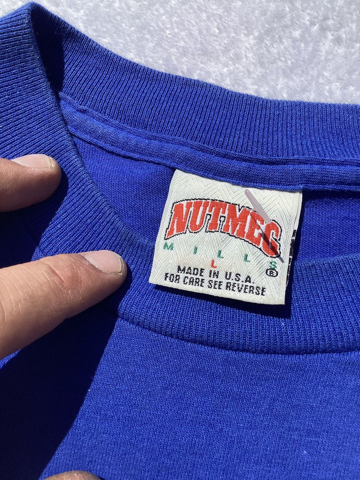 MLB Vtg 92 Toronto Bluejays World Series championship nutmeg tee Size US L / EU 52-54 / 3 - 4 Thumbnail