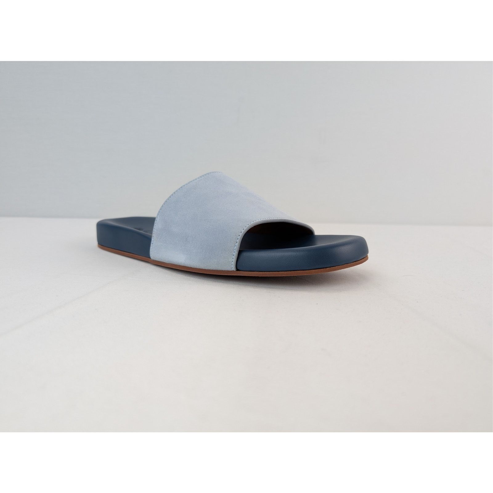 Loro Piana o1rshd1 Sea-Slide Walk Suede Slipper Sandal in Aqua Sea Size US 10 / EU 43 - 2 Thumbnail