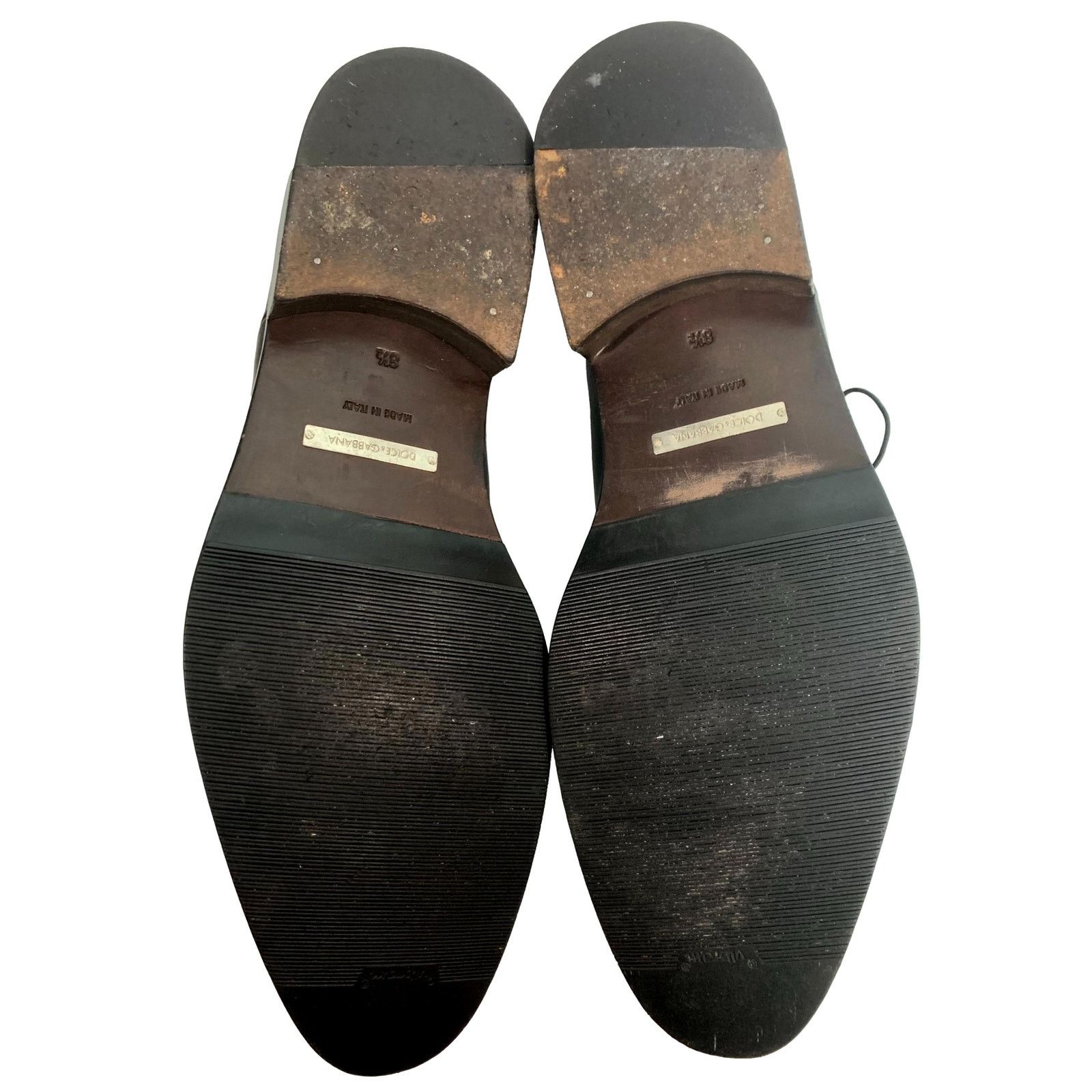 Dolce & Gabbana Dolce & Gabbana Black Leather Cap Toe Oxfords Men 9.5 Size US 9 / EU 42 - 8 Thumbnail