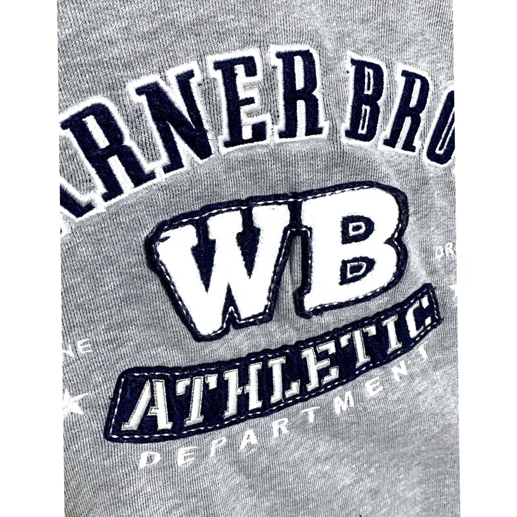 Vintage VINTAGE Warner Bros Athletic Department Sweatshirt Jacket Mens XL Cotton Blend Gray Military Jacket Regular Size Size US XL / EU 56 / 4 - 3 Thumbnail