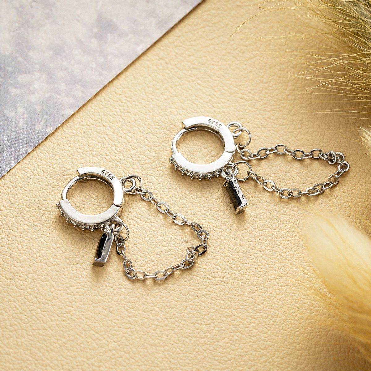 Jewelry Modern Earrings One Pairs Chrome Jewelry Size ONE SIZE - 6 Thumbnail