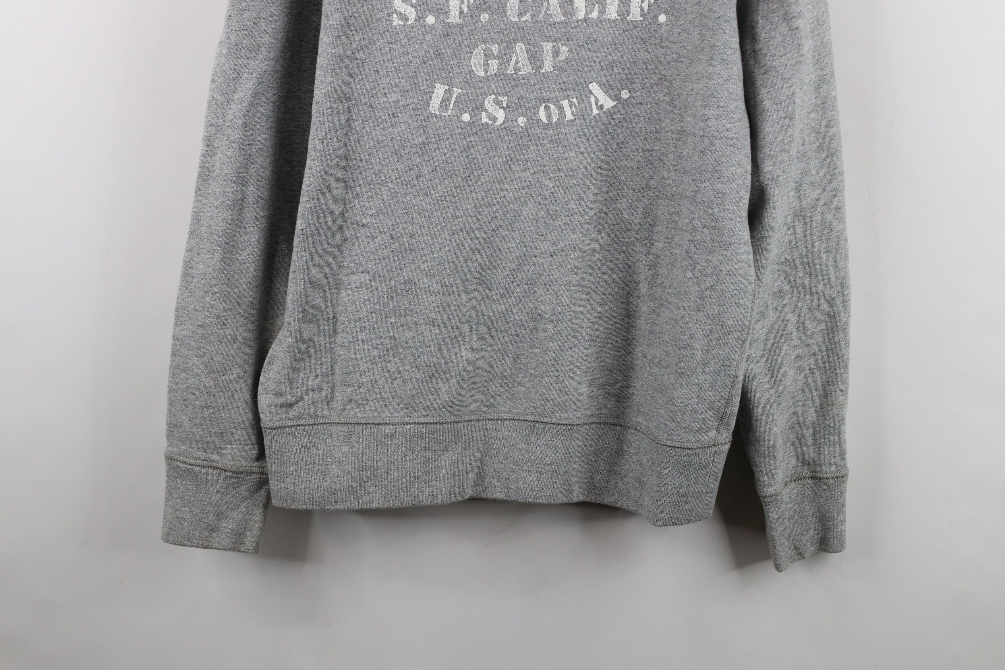 Gap Y2K Gap Stencil Stamp French Terry Sweatshirt Heather Gray Size US M / EU 48-50 / 2 - 3 Thumbnail