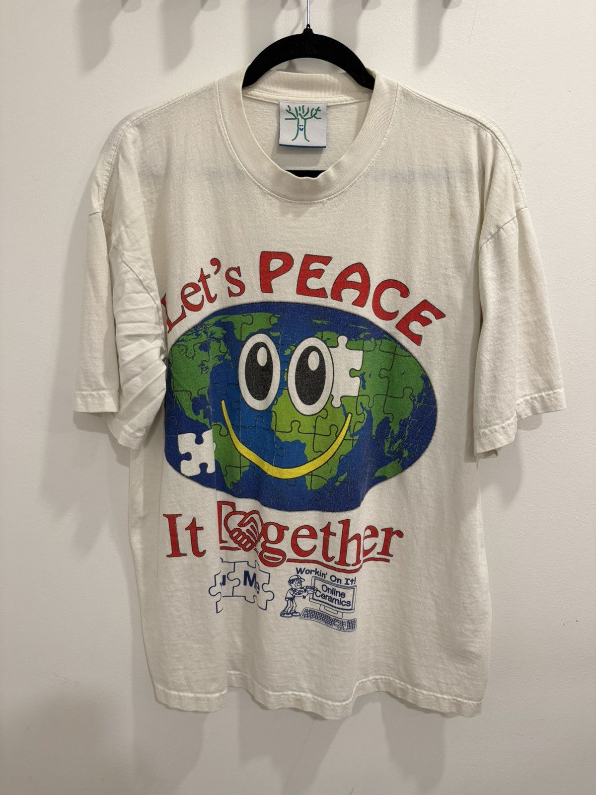 Online Ceramics Online Ceramics Lets peace it together tee Size US L / EU 52-54 / 3 - 1 Thumbnail