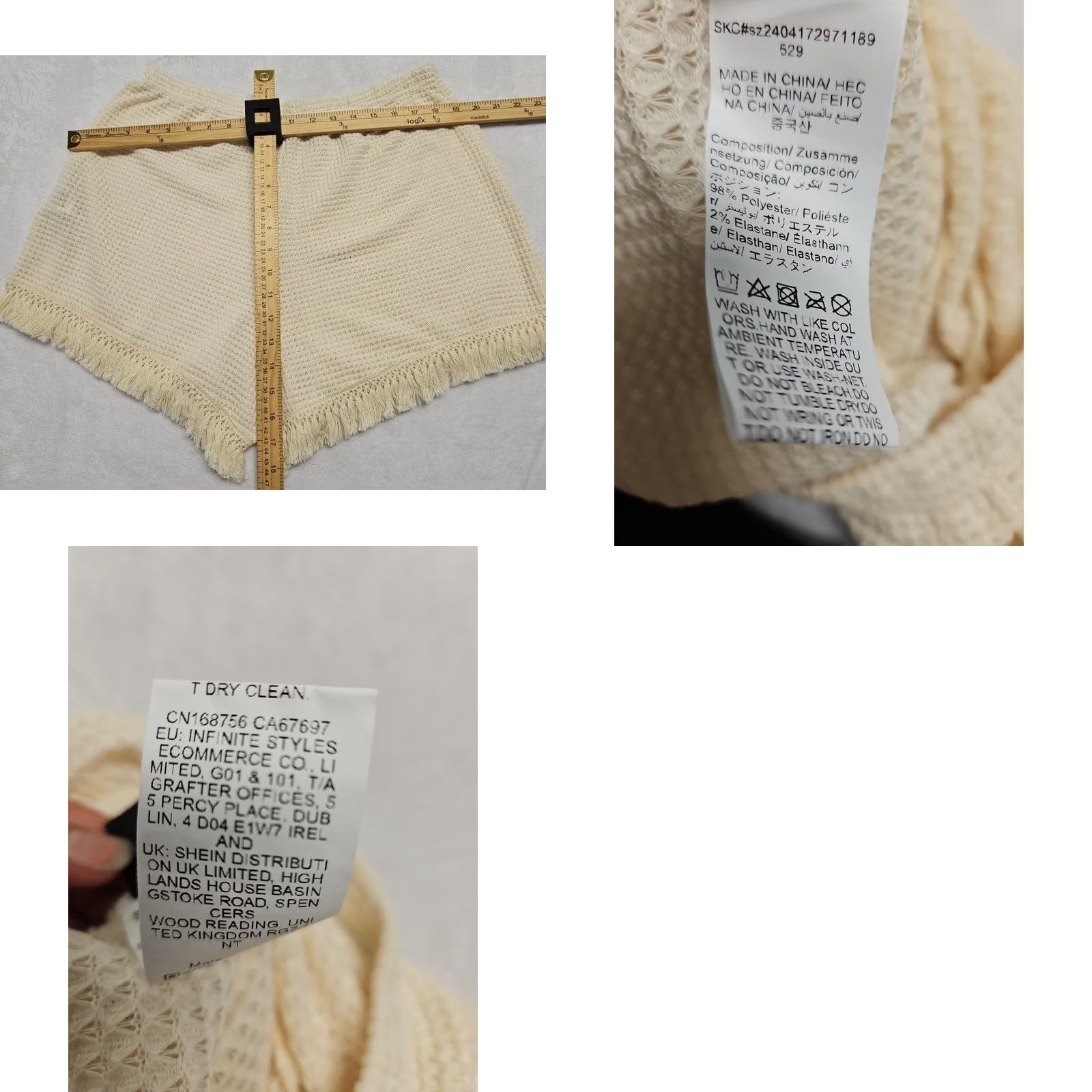 Shein Shein Lounge 2 Piece Set Tank Top Shorts Fringe Boho Cream Ivory XL Women Size XL / US 12-14 / IT 48-50 - 10 Thumbnail