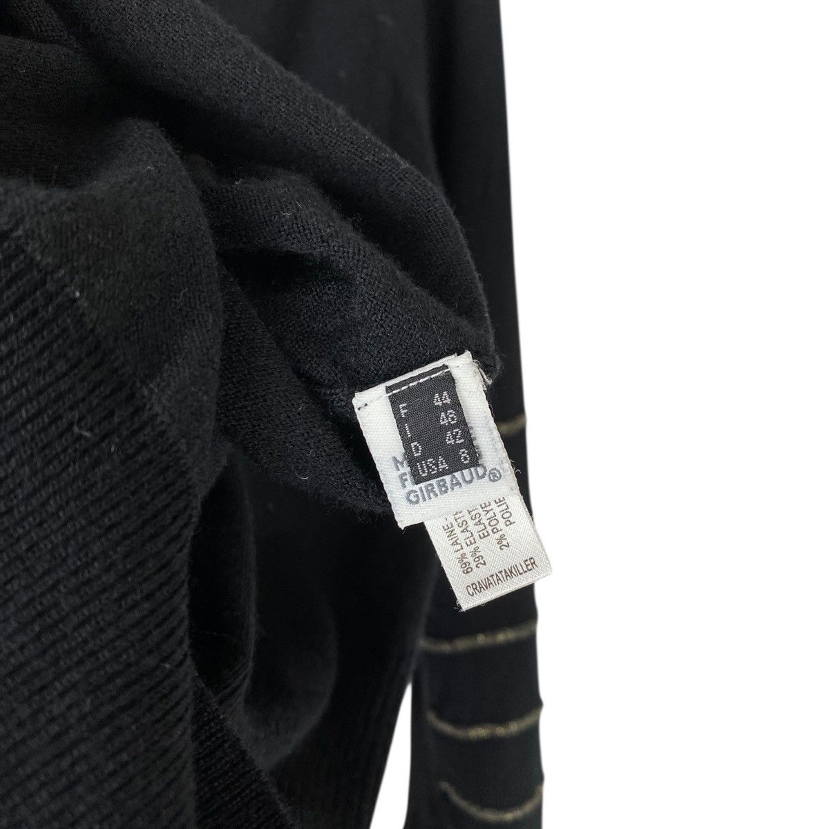 Marithe + Francois Girbaud M+FG Long Sleeve With Gold Stripes Wool Stretch Dress Size M / US 6-8 / IT 42-44 - 11 Thumbnail