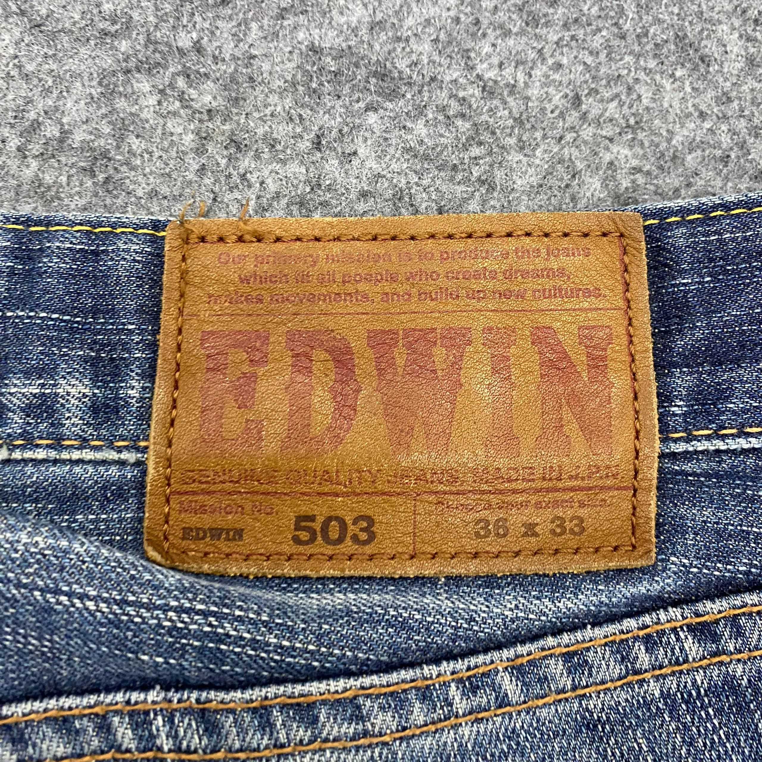 Edwin 💥Best Offer💥Vintage Edwin 503 Distressed Denim Size US 37 - 13 Thumbnail