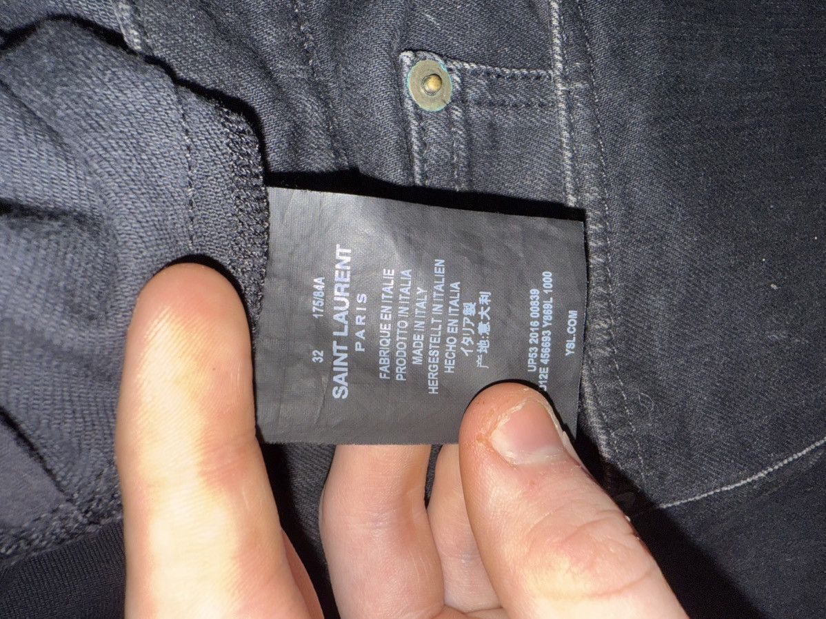 Hedi Slimane Saint laurent leather stud repair jeans Size US 32 / EU 48 - 4 Thumbnail