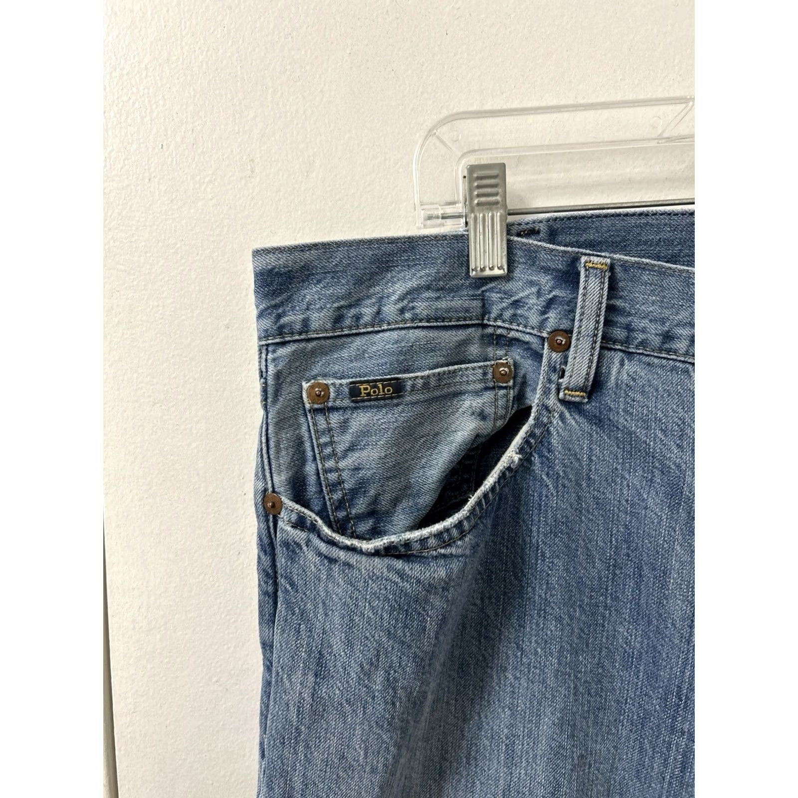 Polo Ralph Lauren Polo Ralph Lauren Hampton Relaxed Straight Jeans Mens 38x29 Blue Wash Denim Regular Size 38 Jeans Mens Size US M / EU 48-50 / 2 - 4 Thumbnail