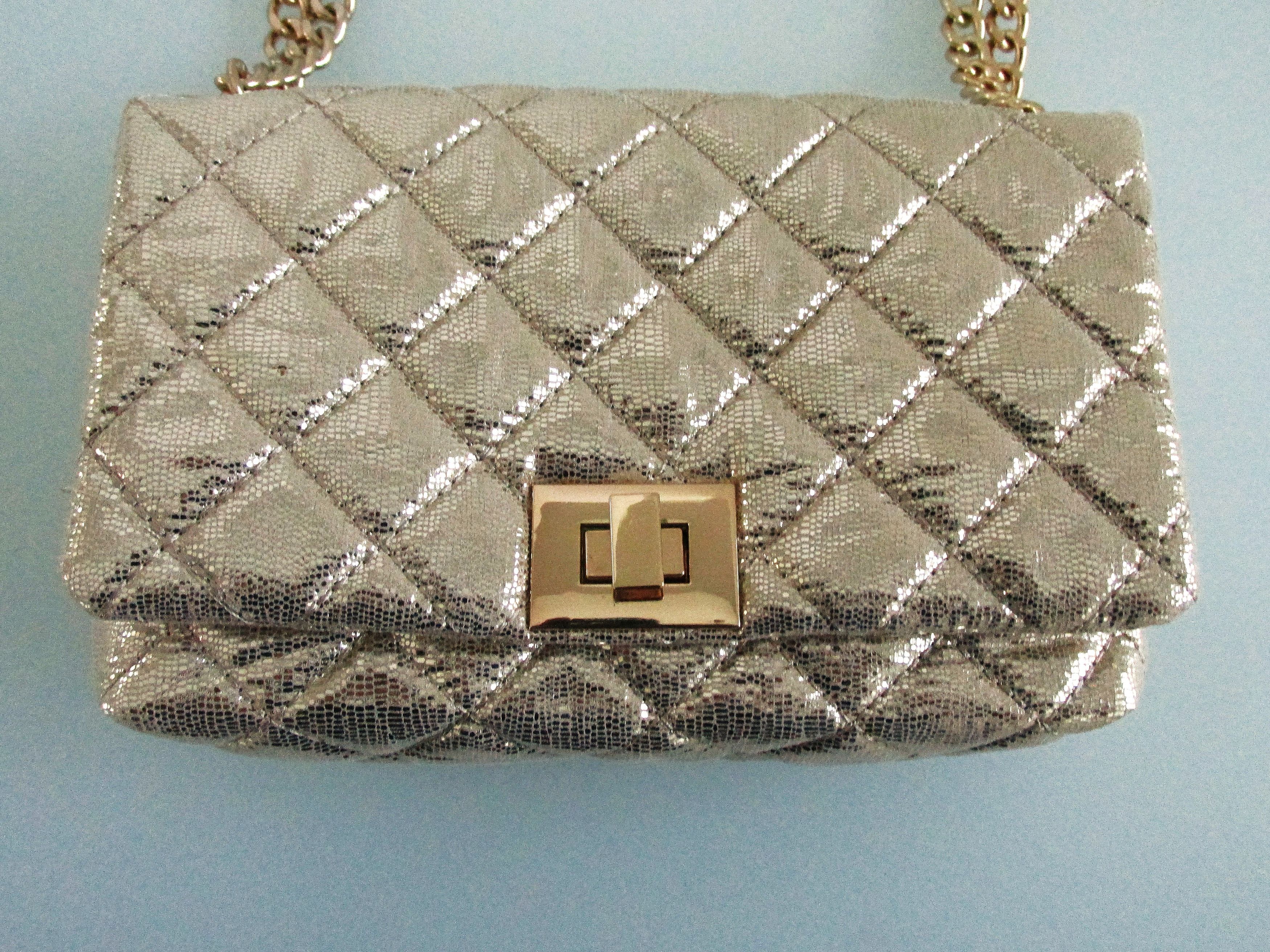 I.N.C INC International Concepts Gold Metallic Purse/Handbag Size ONE SIZE - 3 Thumbnail