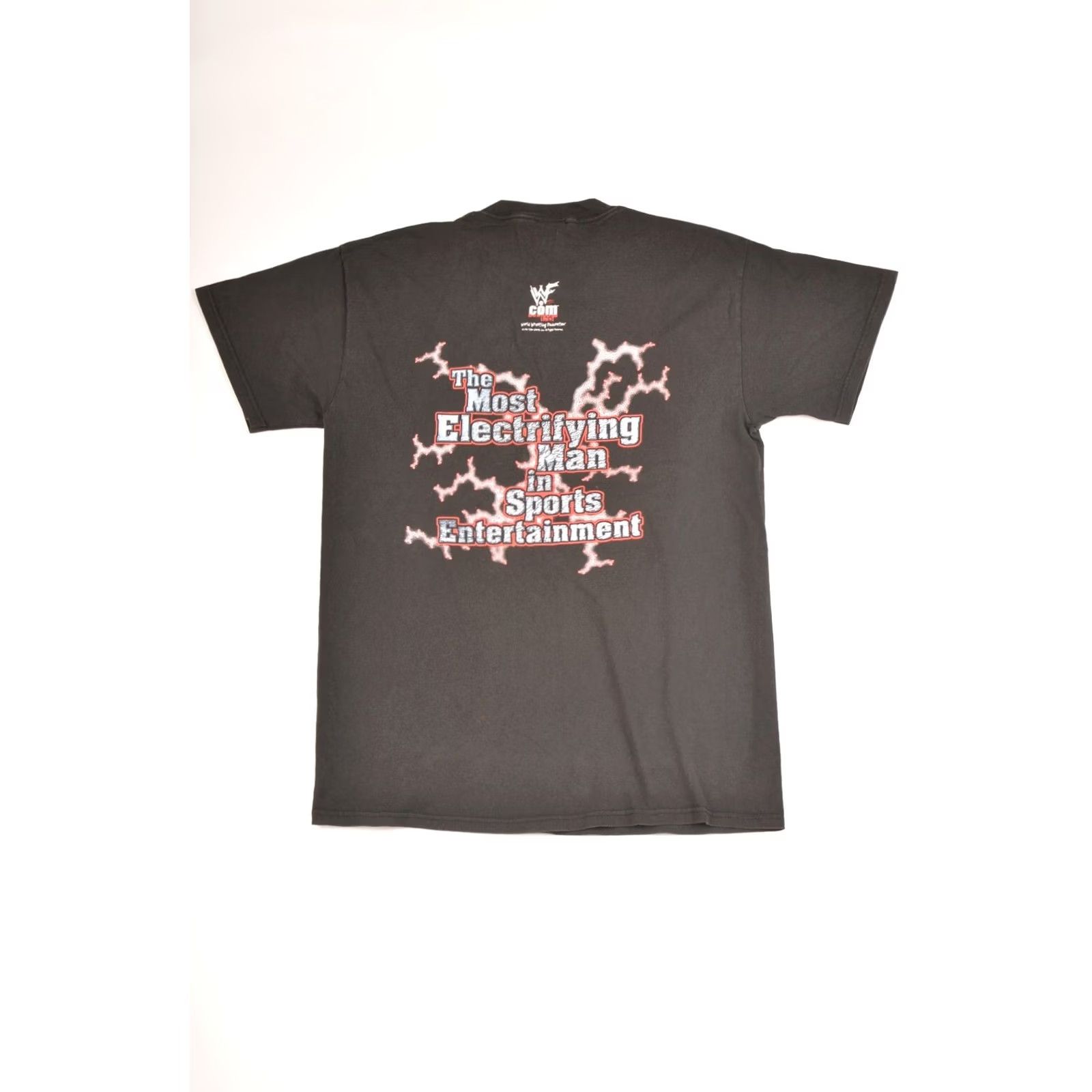 Vintage WWF The Rock The Most Electrifying Man VTG 1998 Wrestling T-Shirt Made in USA L Black Mens USA 1990s T-Shirt Size US L / EU 52-54 / 3 - 7 Thumbnail