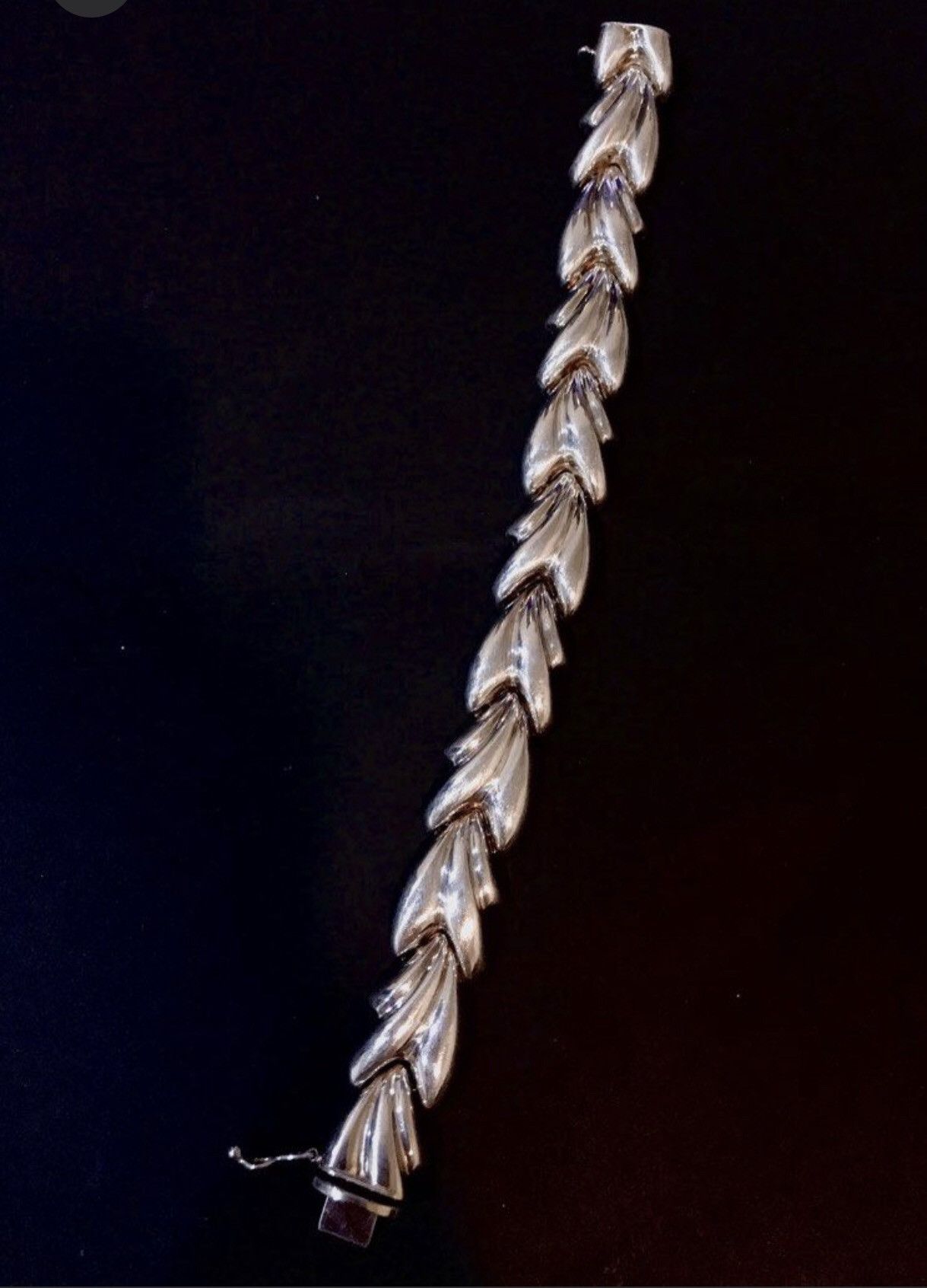Other Italy Made Vintage Sterling Silver Secure lock bracelet Size ONE SIZE - 1 Thumbnail