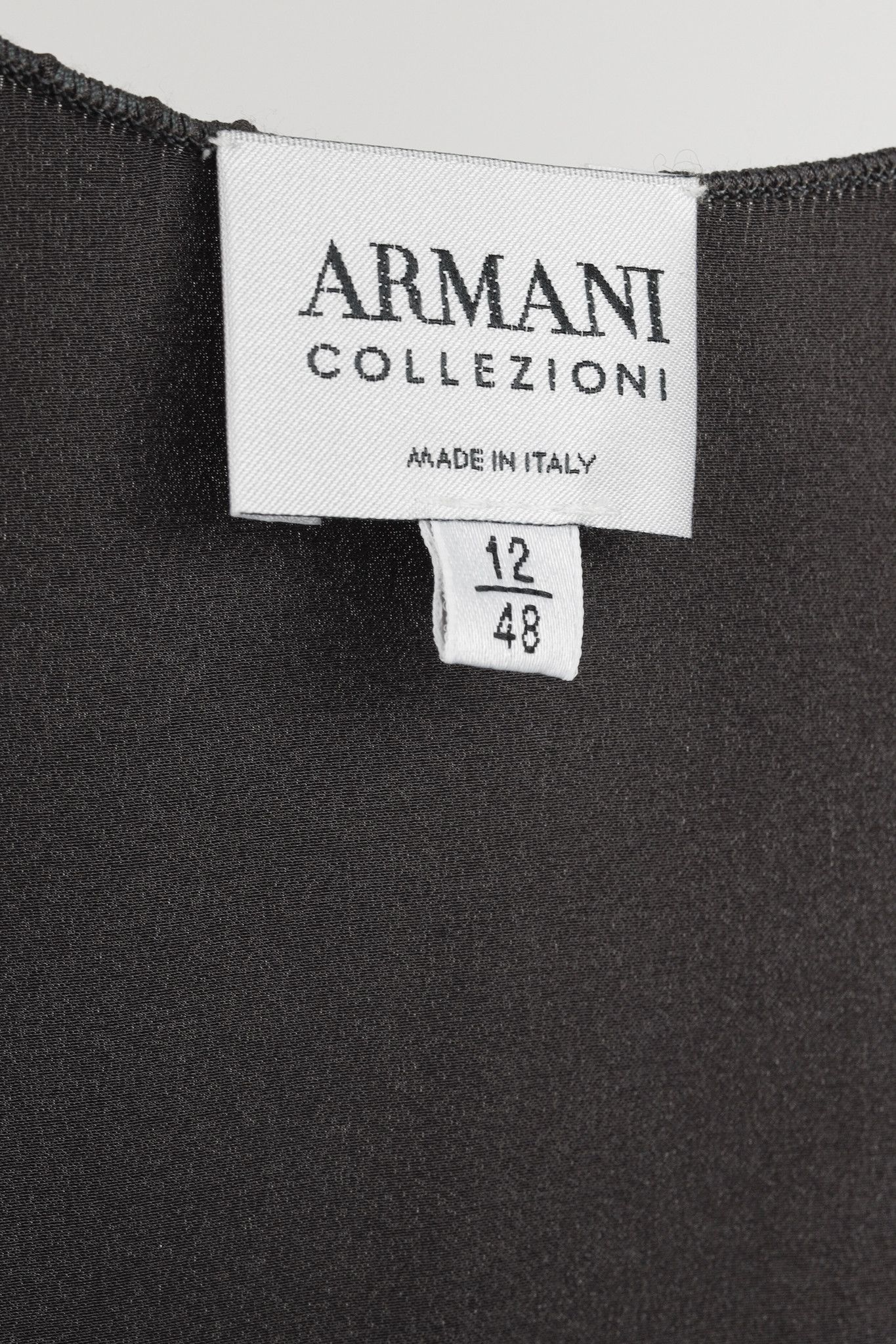 Armani Collezioni Armani Collezioni 2002 Charcoal Silk Cami Size L / US 10 / IT 46 - 4 Thumbnail