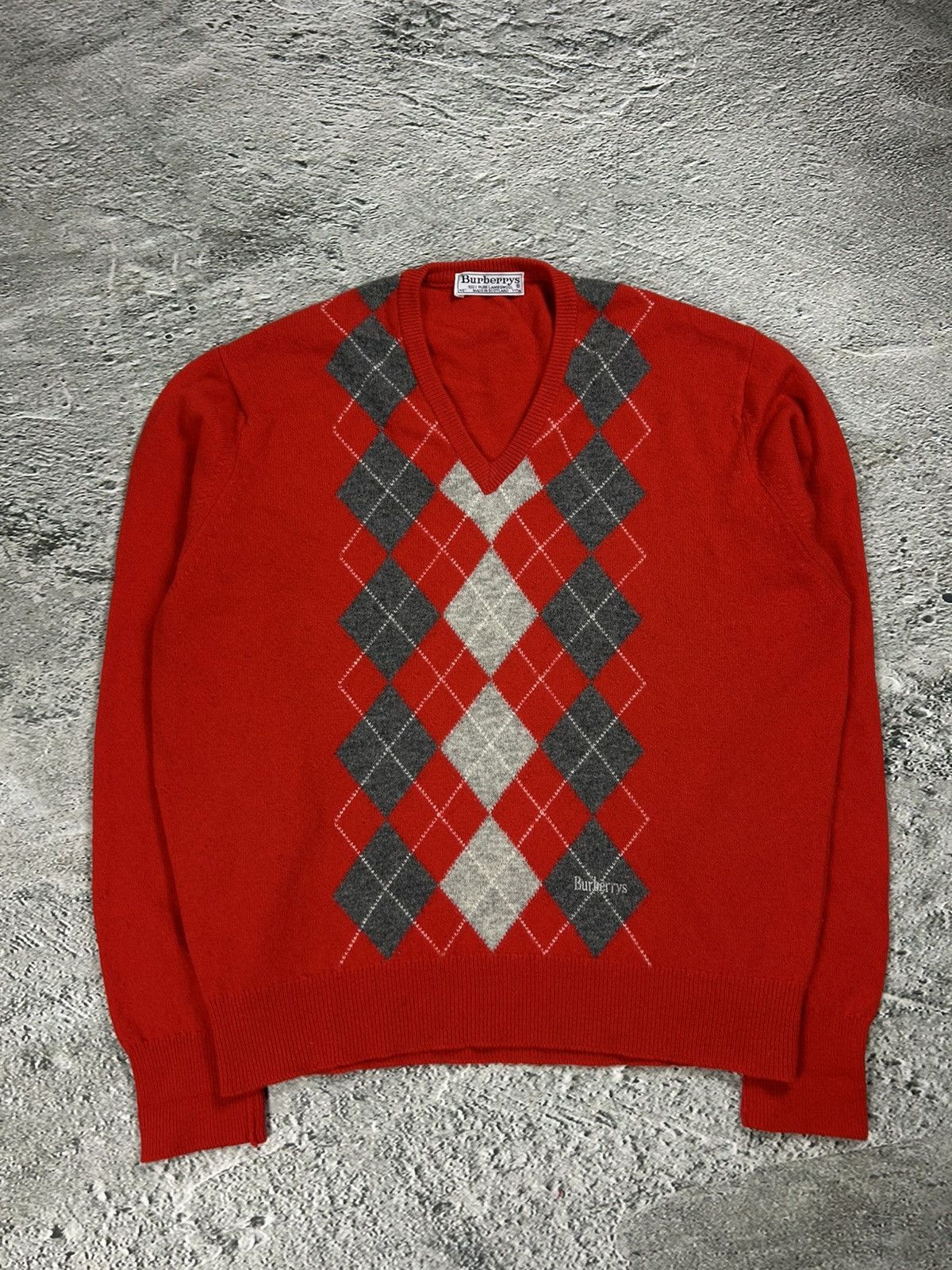 Burberry Burberrys vintage red sweater wool Size US M / EU 48-50 / 2 - 1 Thumbnail