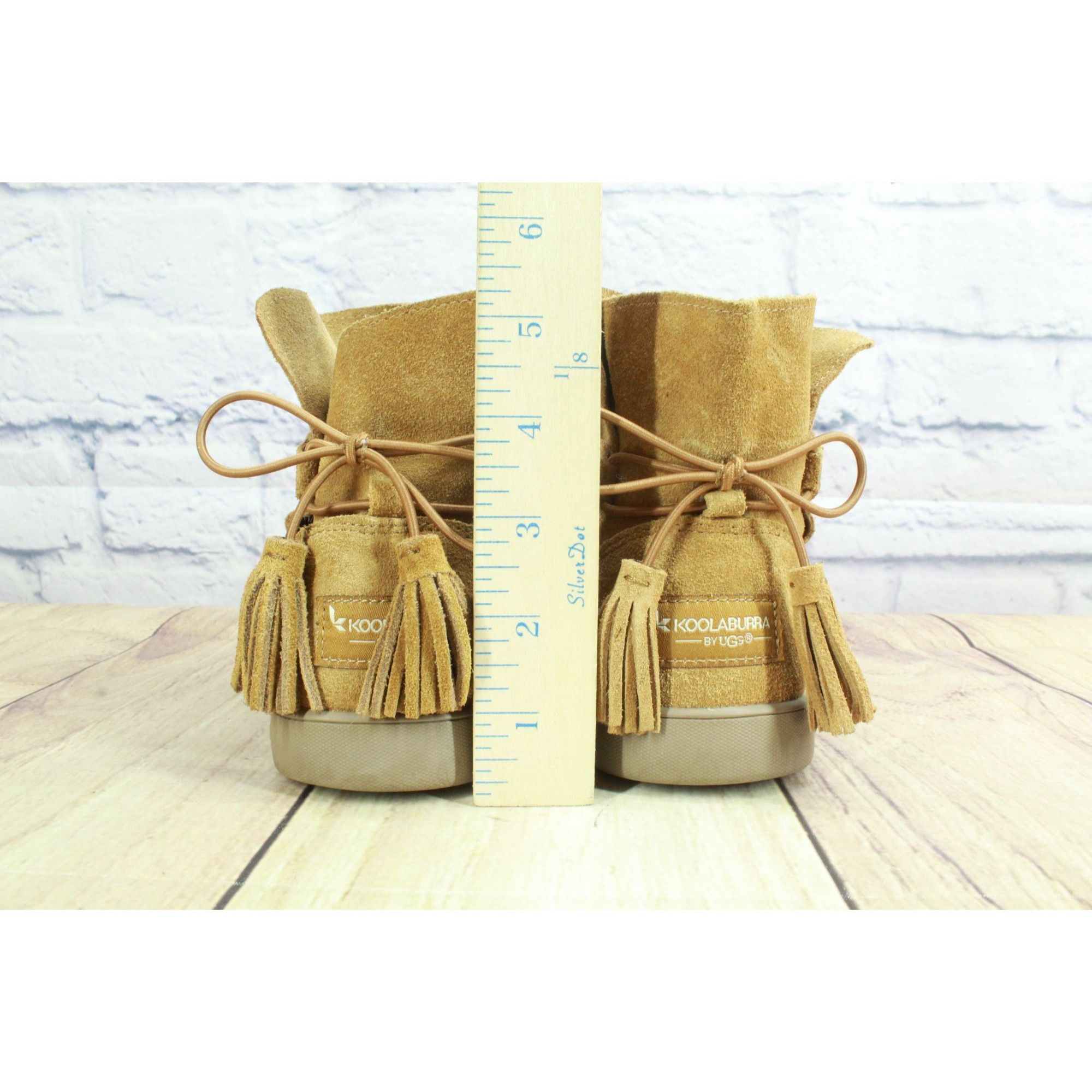 Koolaburra Koolaburra by UGG Skyller Chestnut Suede Bow Tassel Booties Size US 6 / IT 36 - 6 Thumbnail